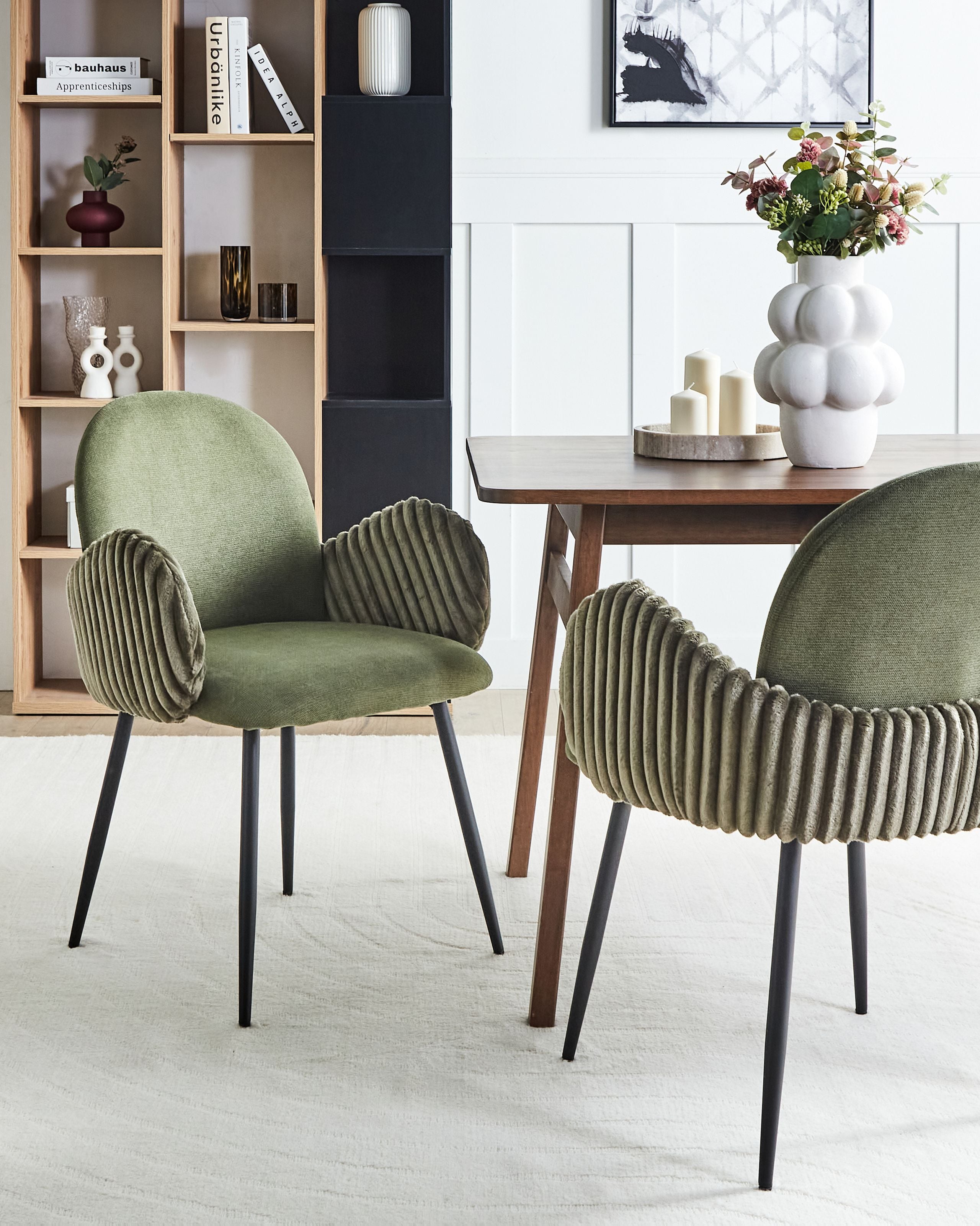 Scaun dining - Set of 2 dining chairs AMITY Green