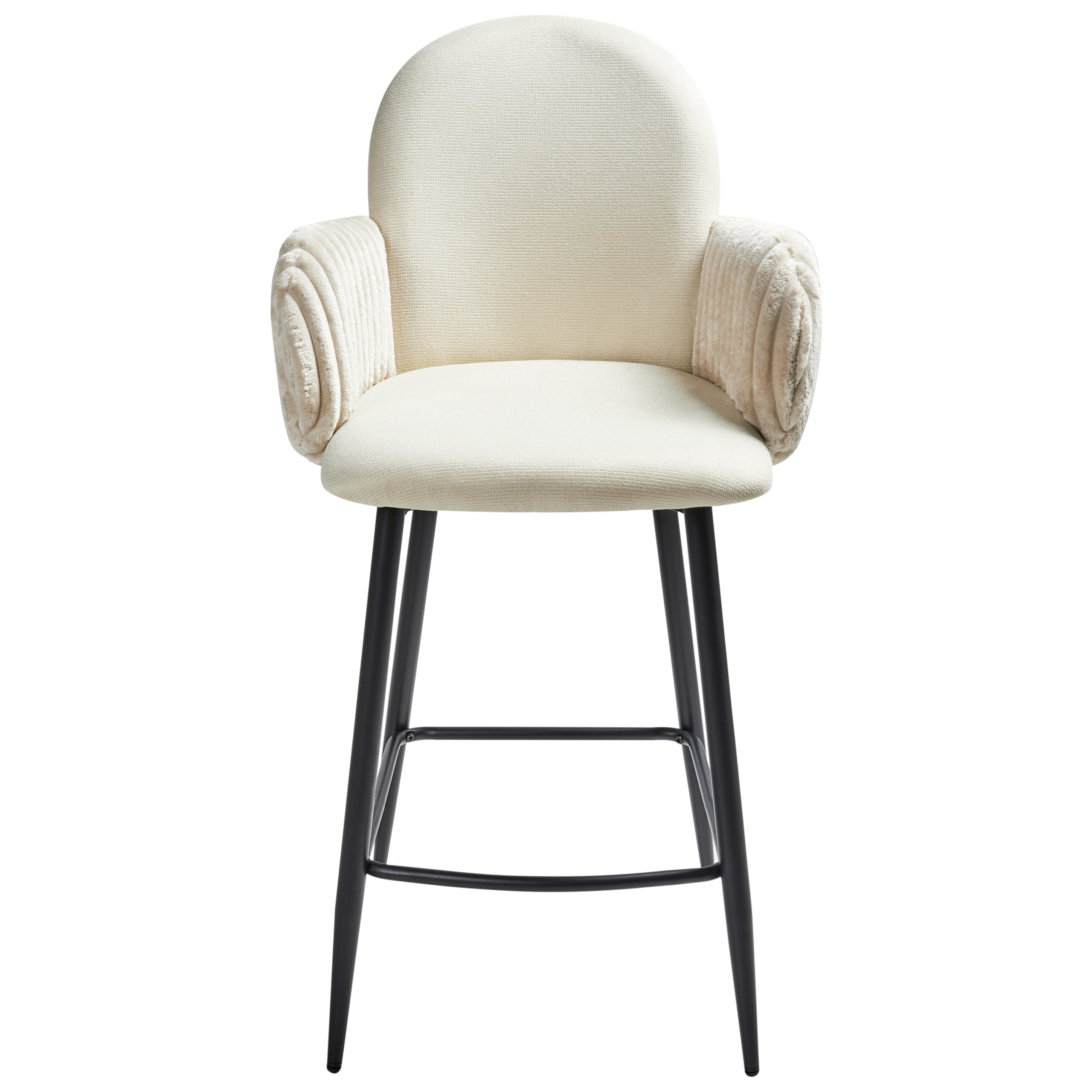 Set of 2 AMITY Bar Stools Light Beige [5]