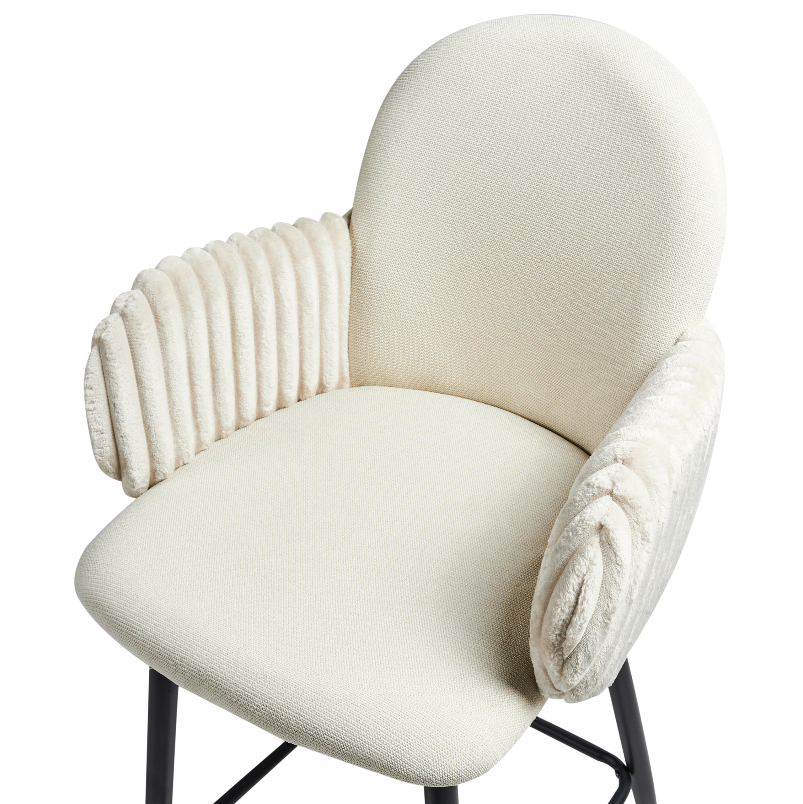 Set of 2 AMITY Bar Stools Light Beige [7]