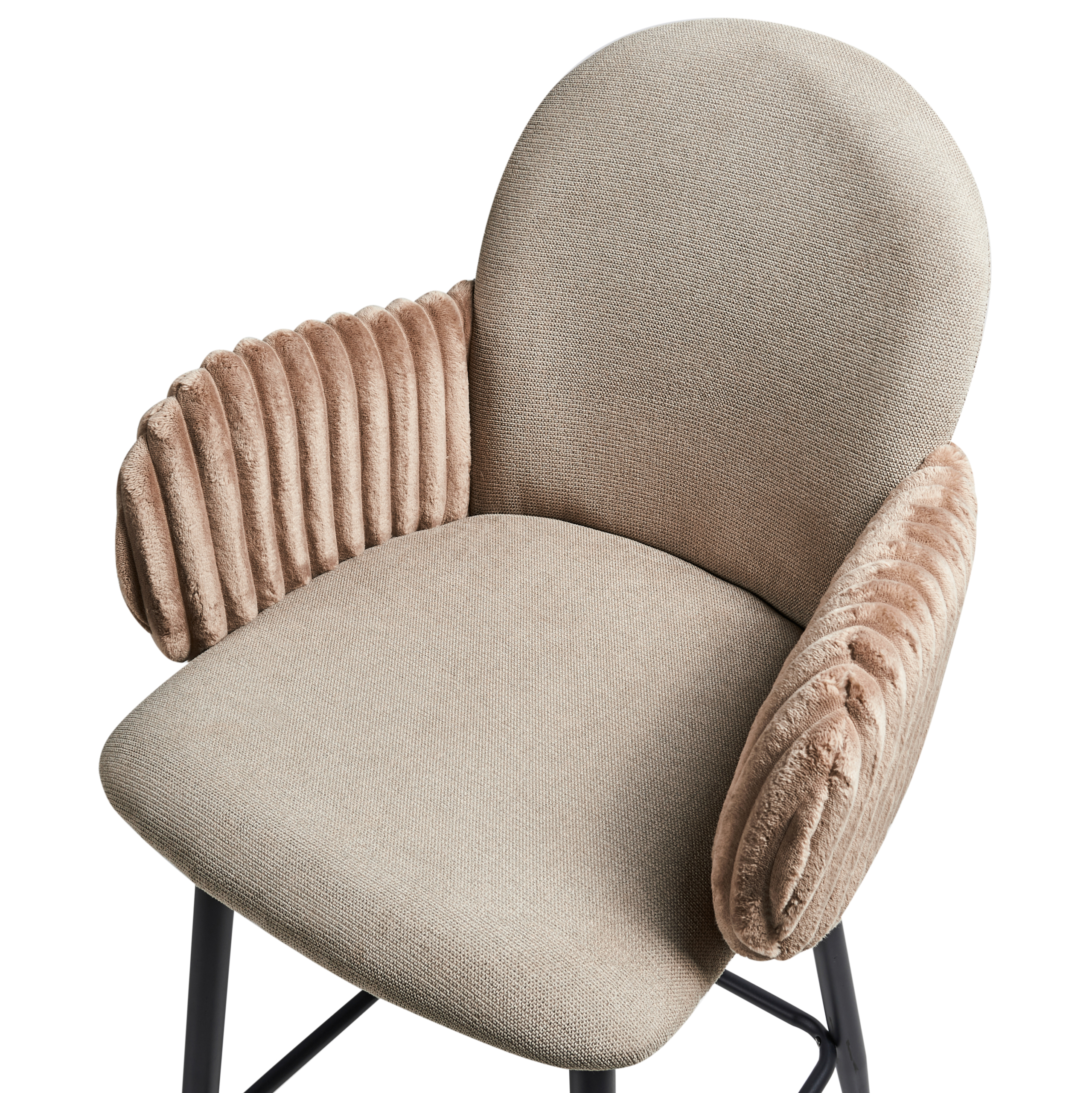 Set of 2 AMITY bar stools Taupe [7]