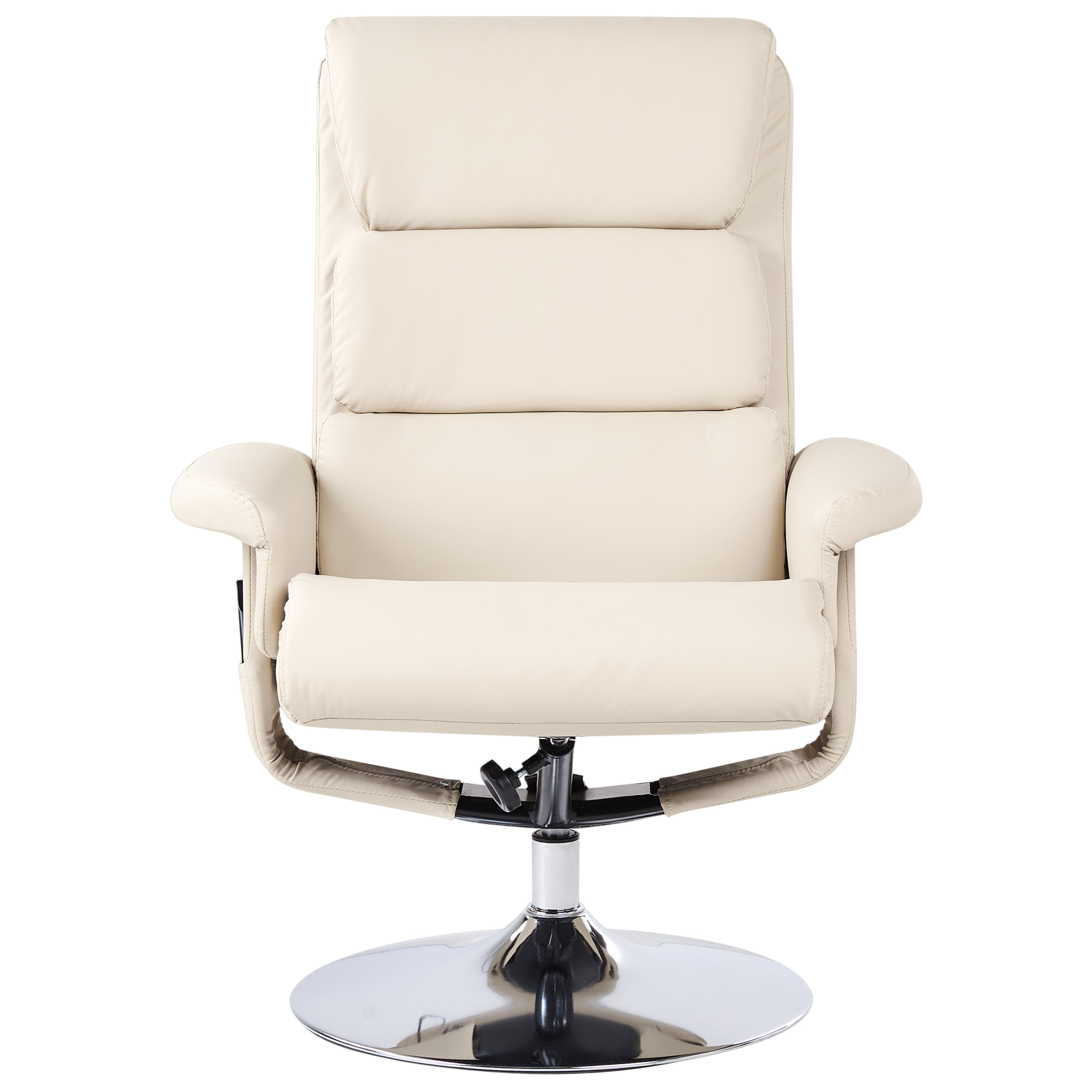 LEGEND massage armchair with stool Eco-leather Light beige [6]