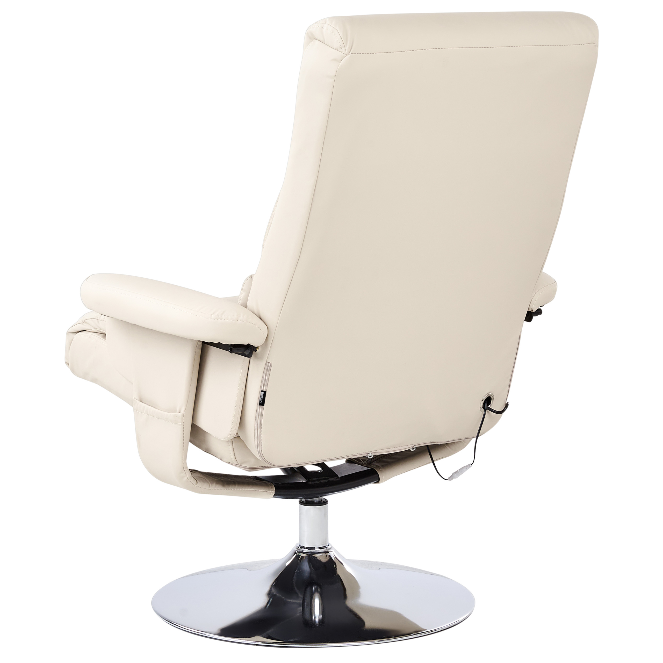LEGEND massage armchair with stool Eco-leather Light beige [7]