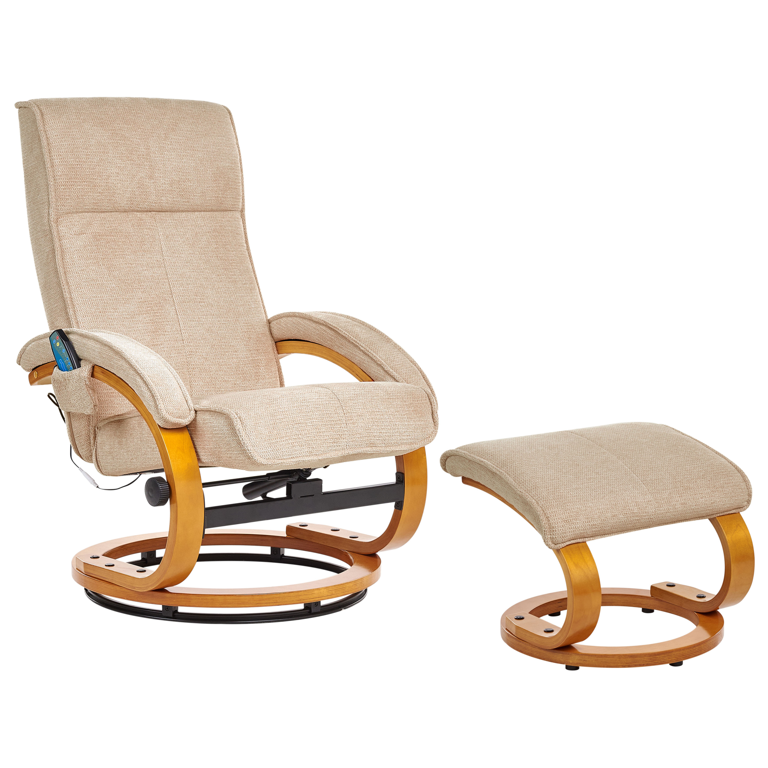 HERO massage chair with stool Beige [7]