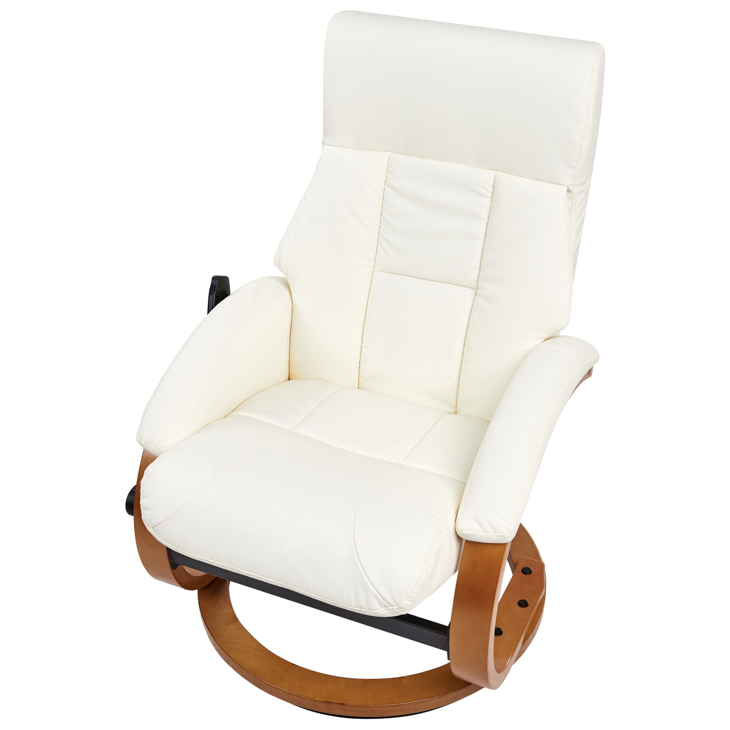 FORCE massage armchair with stool Eco-leather White [7]