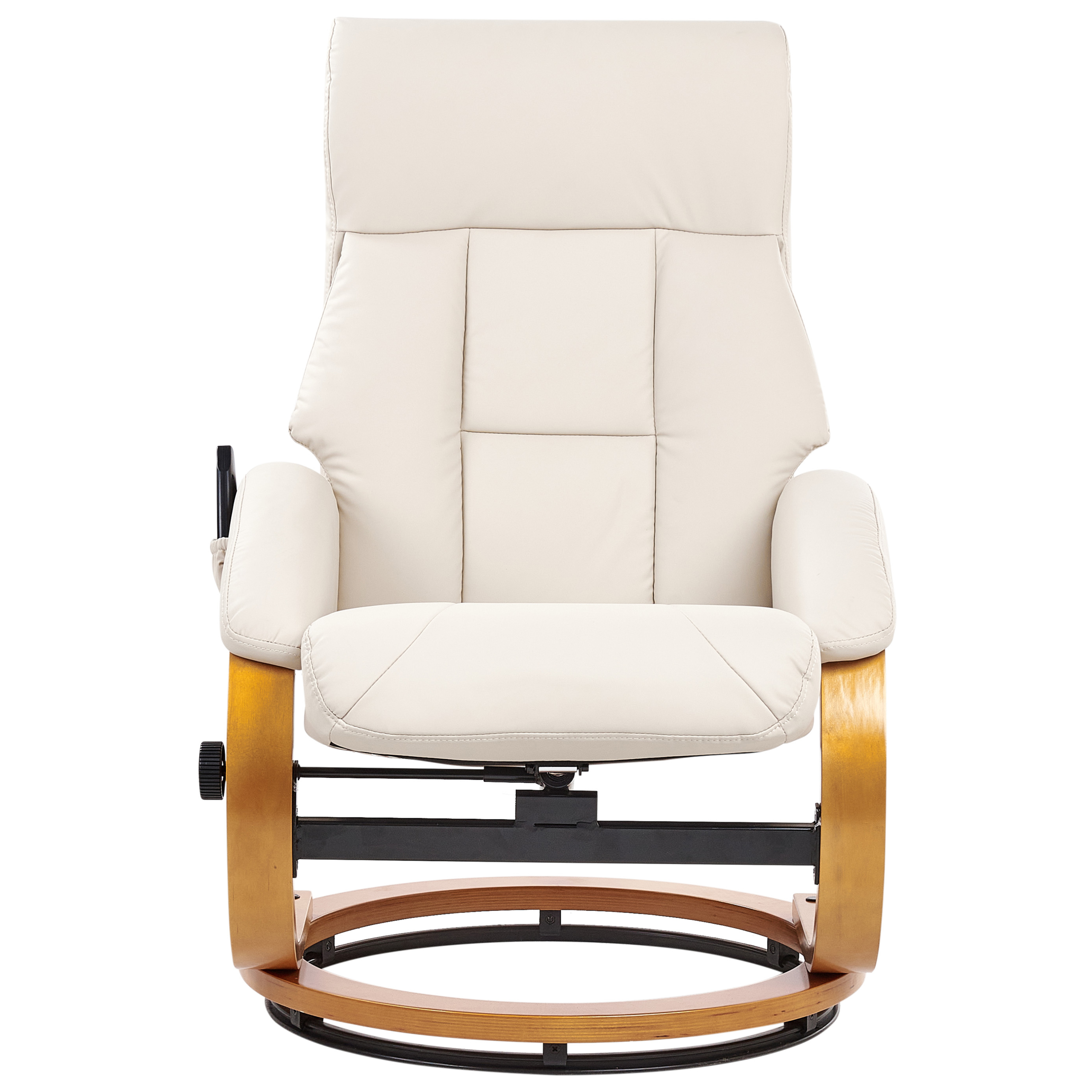 FORCE massage armchair with stool Eco-leather Light beige [4]