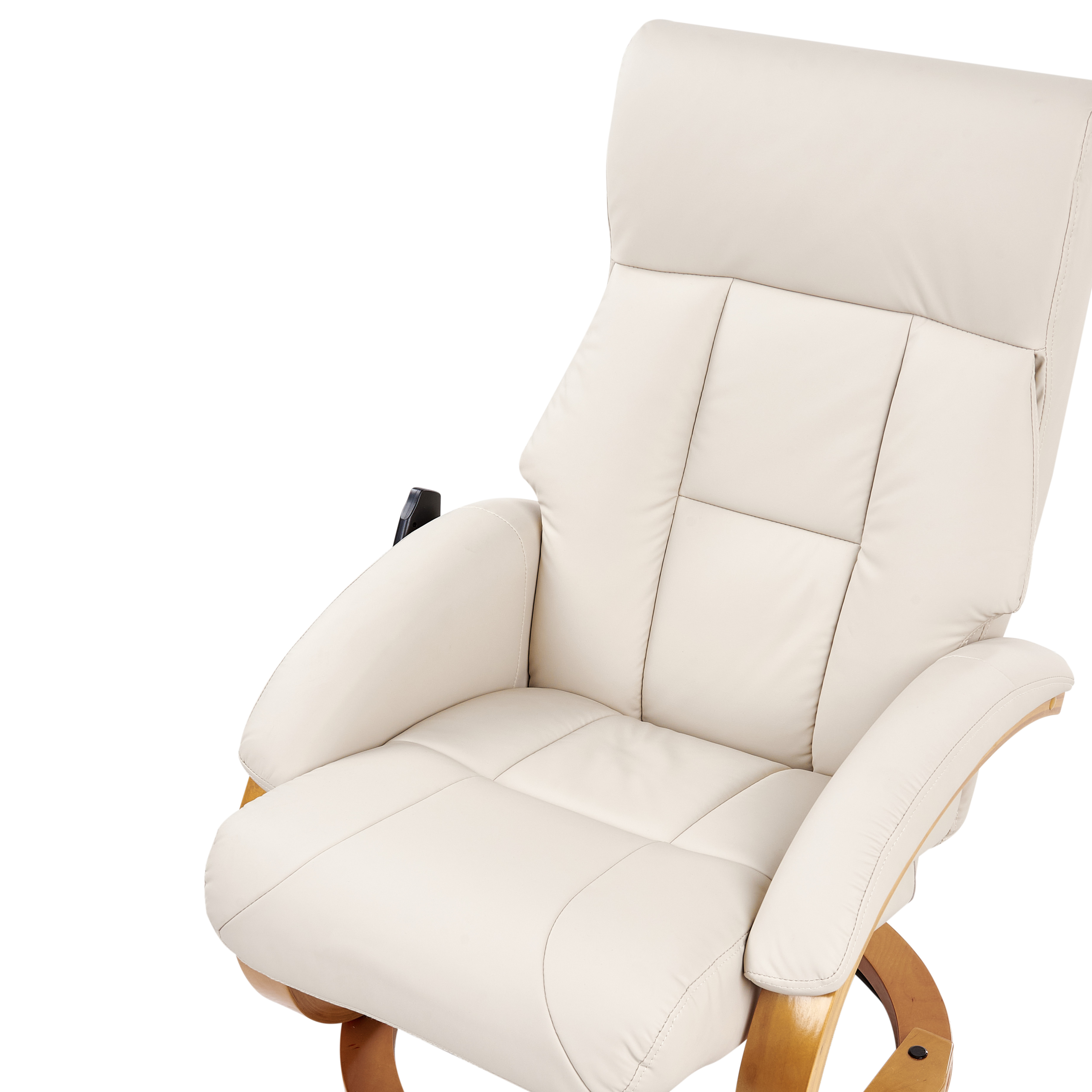 FORCE massage armchair with stool Eco-leather Light beige [7]