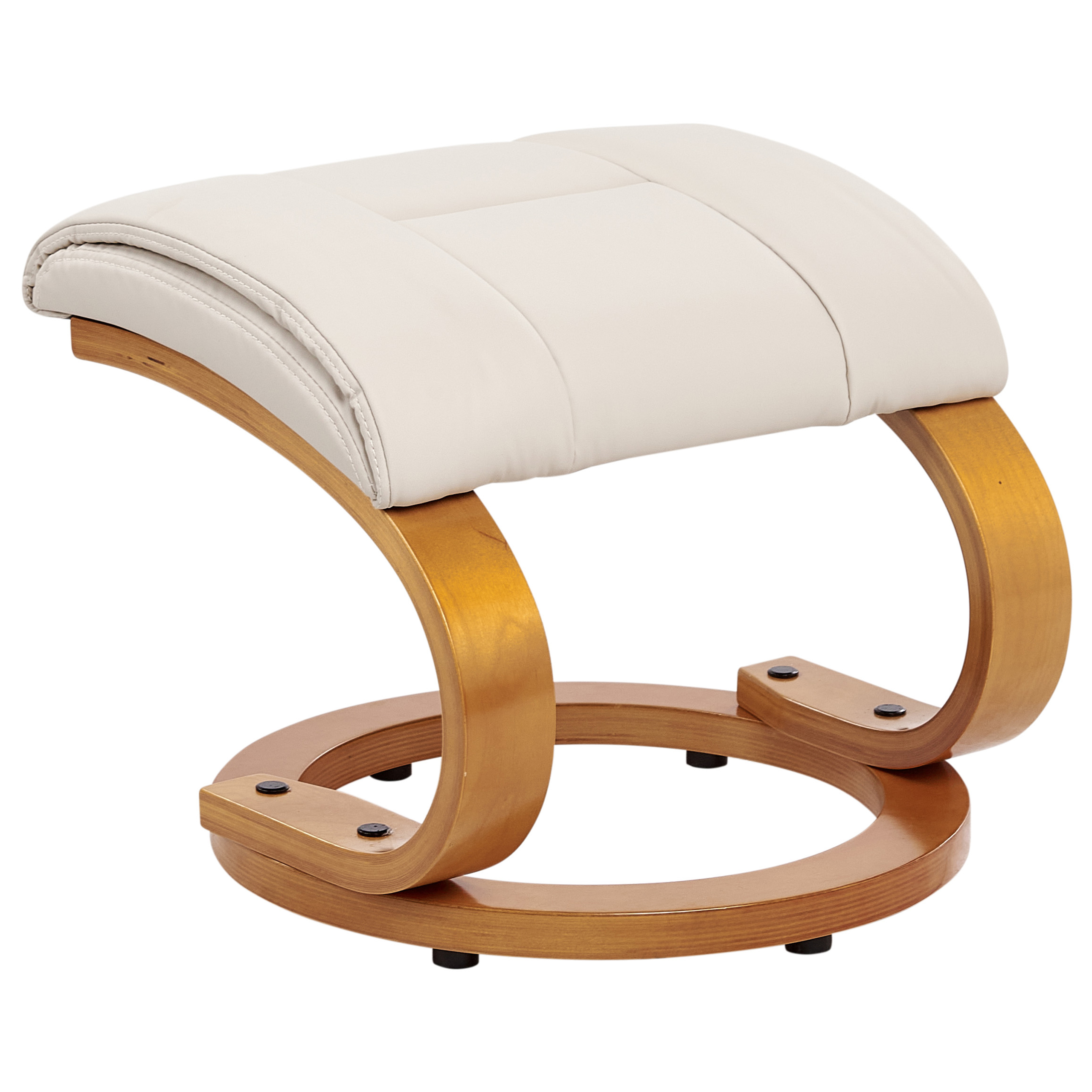 FORCE massage armchair with stool Eco-leather Light beige [9]