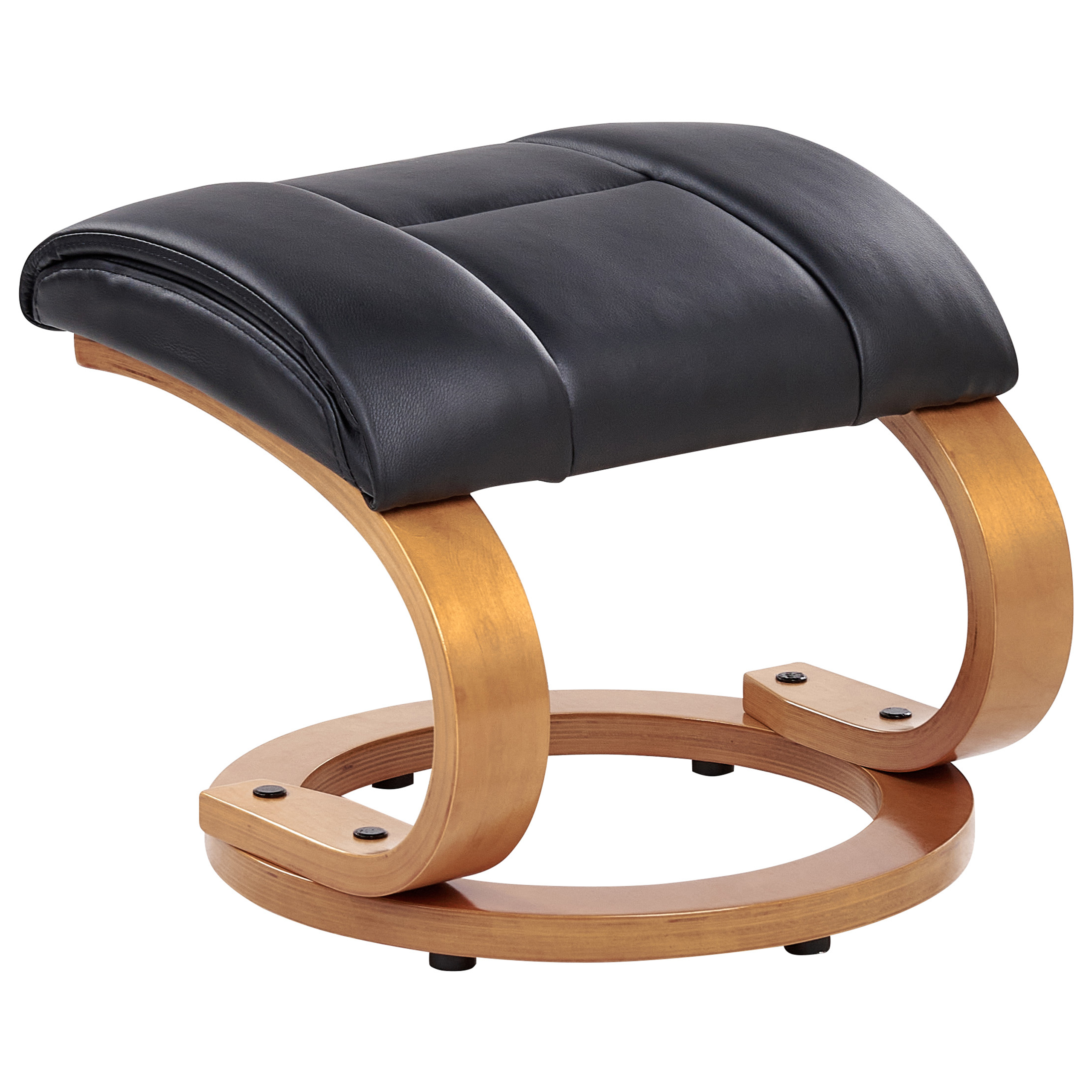 FORCE massage armchair with stool Faux leather Black [8]