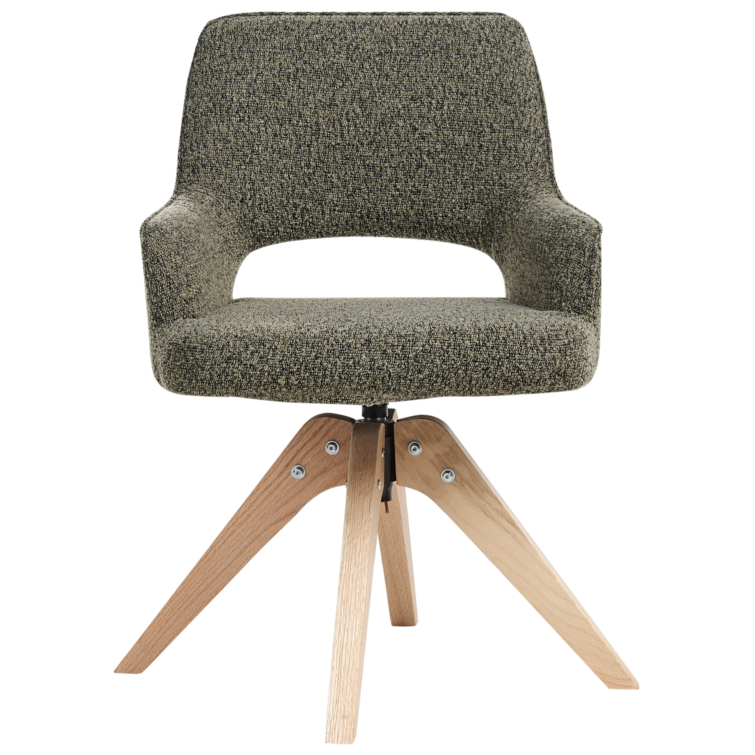 Dining chair Swivel MORAVIA Boucle Green [5]