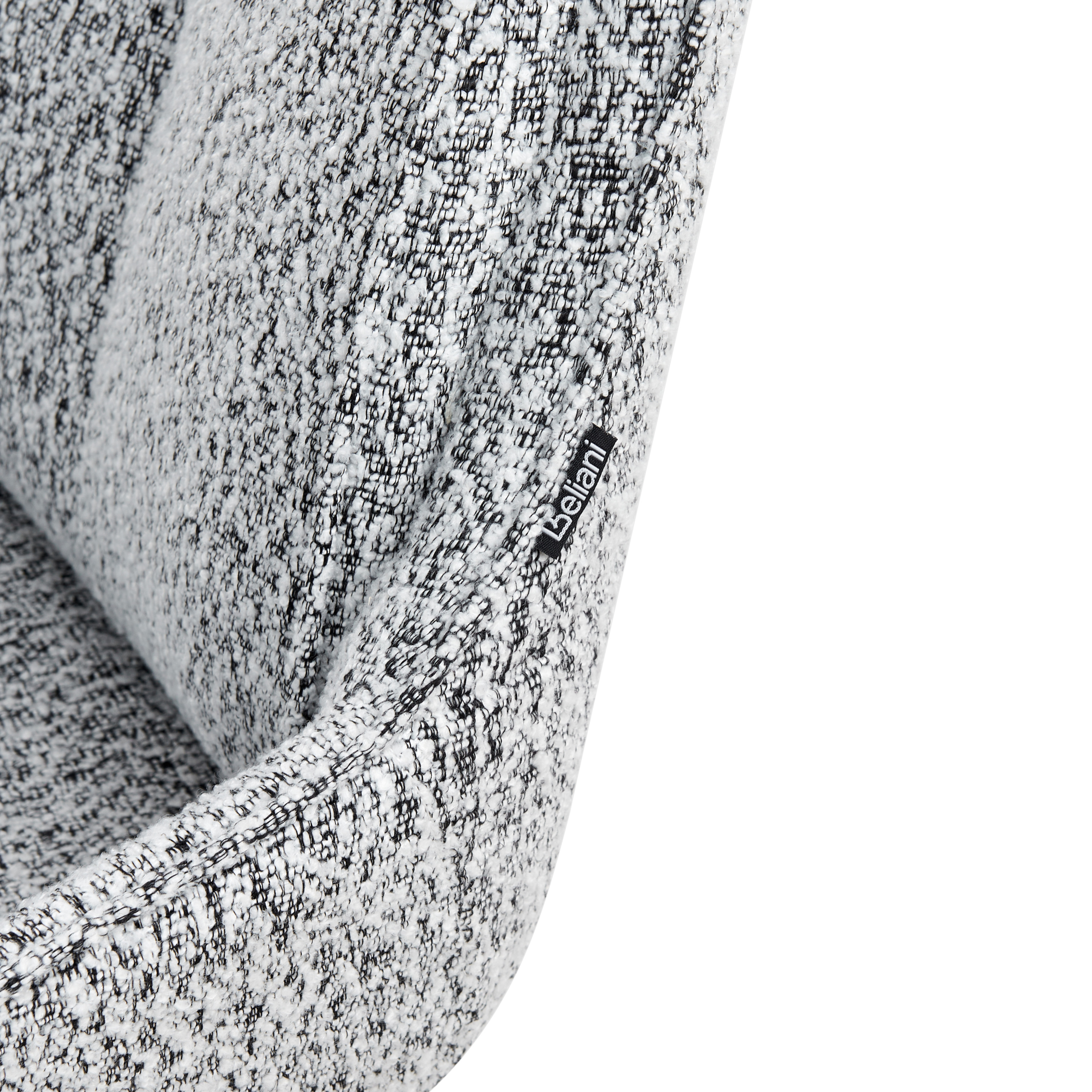 Dining chair MARCELLUS Boucle swivel Black/White [8]