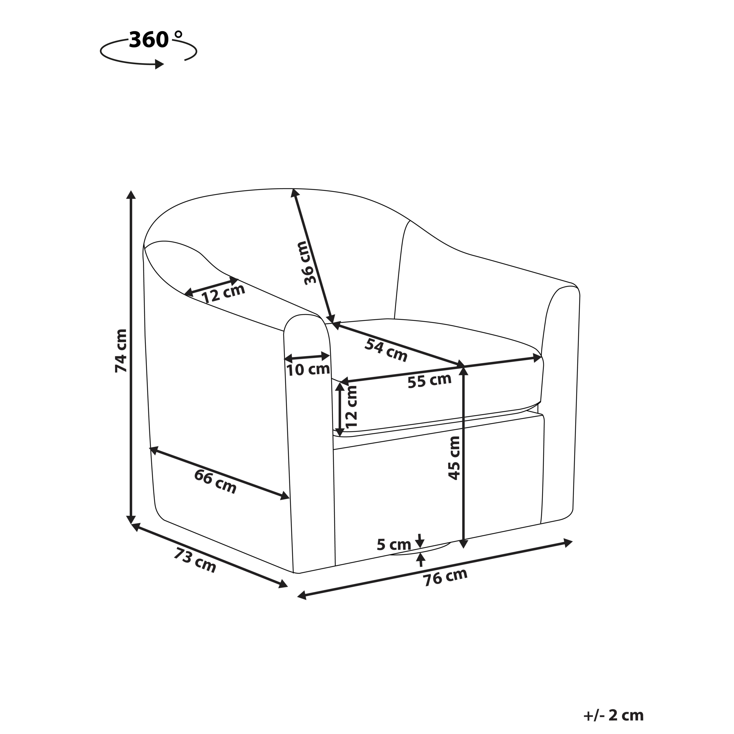 MAGNOR swivel armchair Light beige [3]