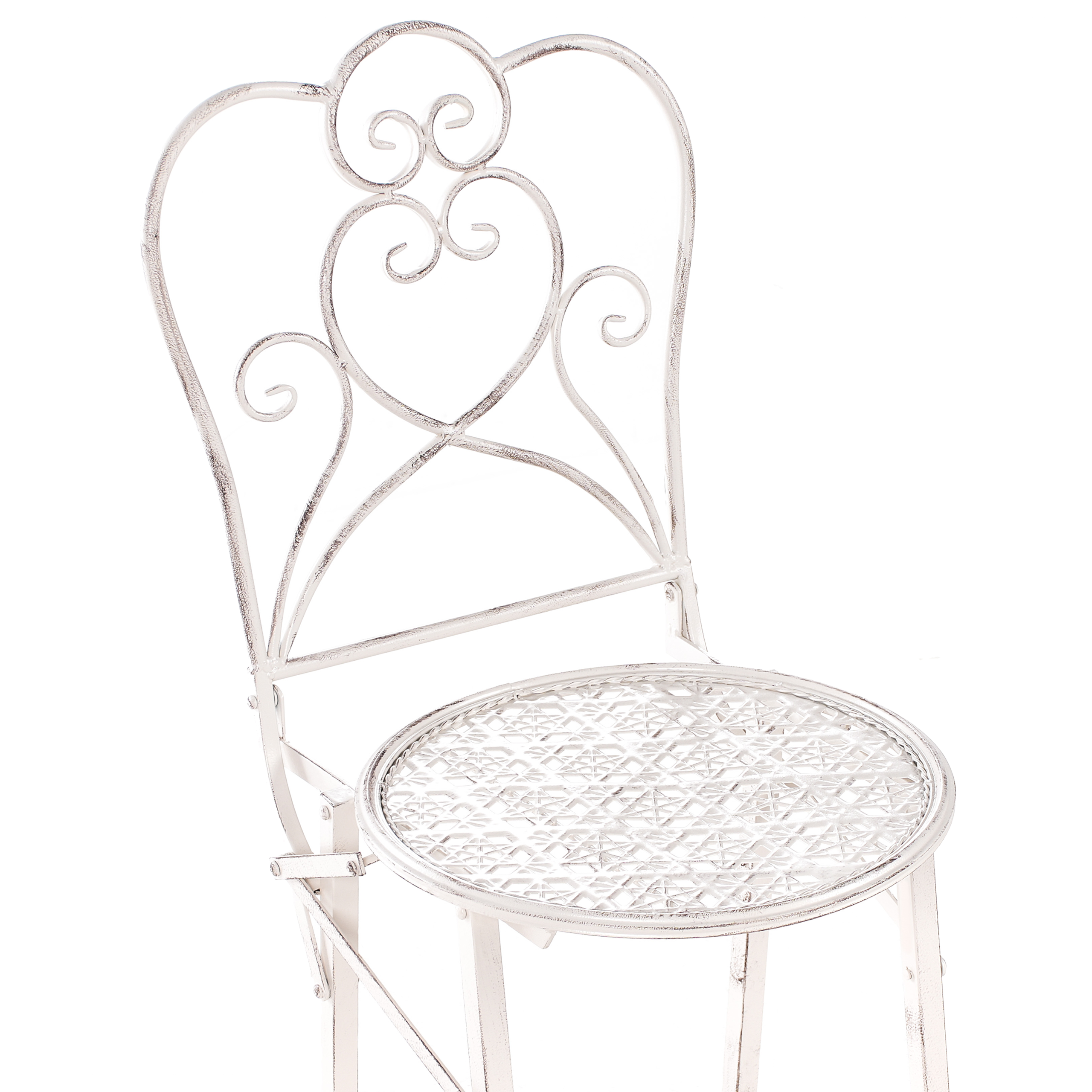 Set of 2 Outdoor Bar Stools TRIESTE Foldable Metal Light Beige [8]