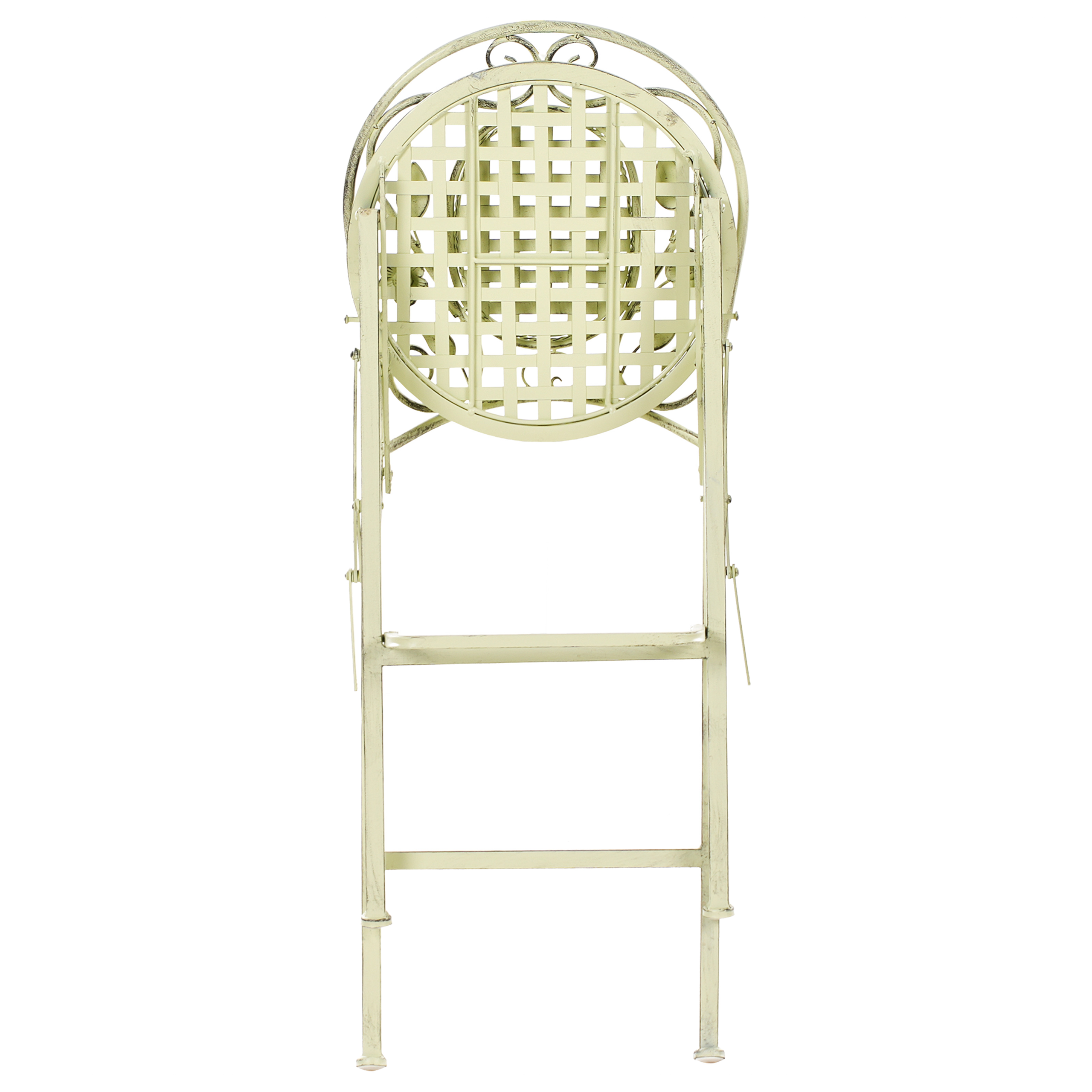 Set de 2 scaune de bar pentru exterior BIVIO Pliabil Metal Verde deschis [7]