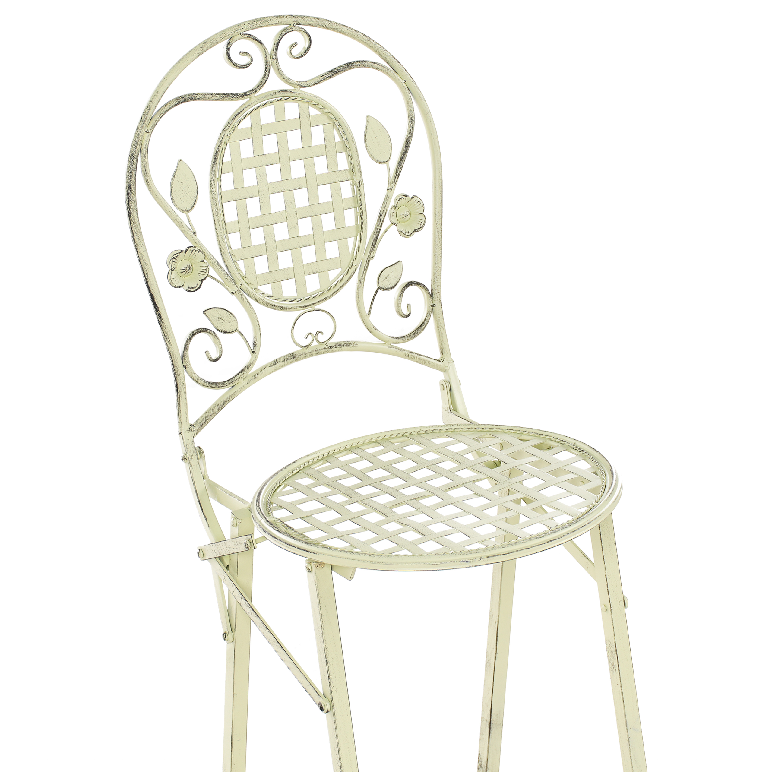 Set de 2 scaune de bar pentru exterior BIVIO Pliabil Metal Verde deschis [8]