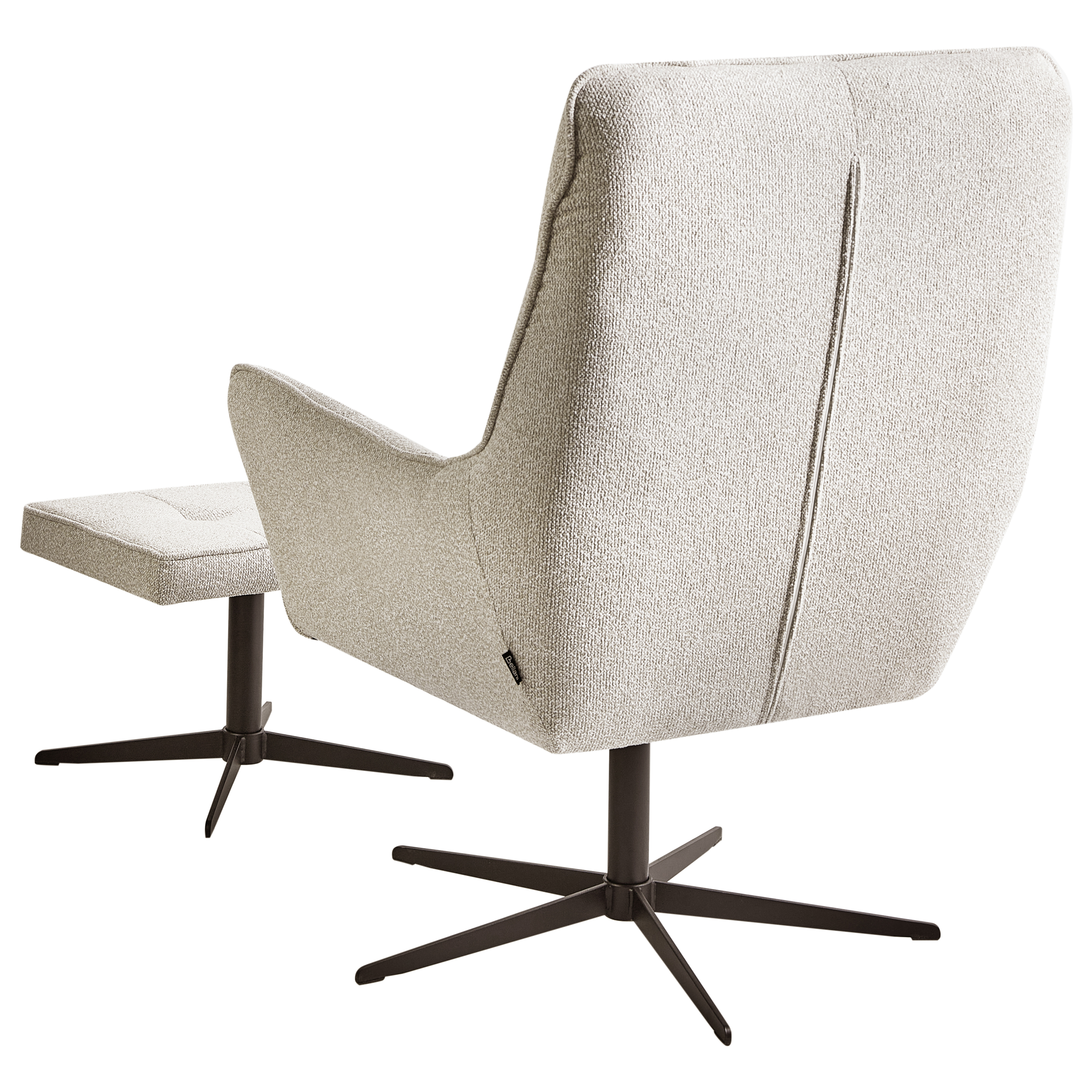 Fotoliu rotativ MOLLE II cu taburet  Bej deschis [5]