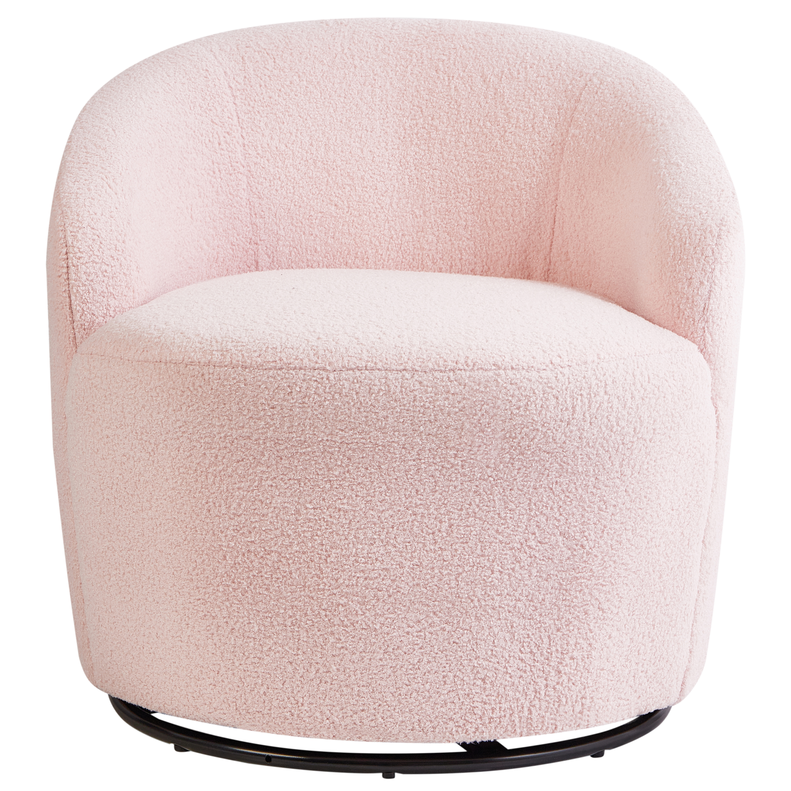 DAVIK Swivel Armchair Boucle Pastel Pink [4]