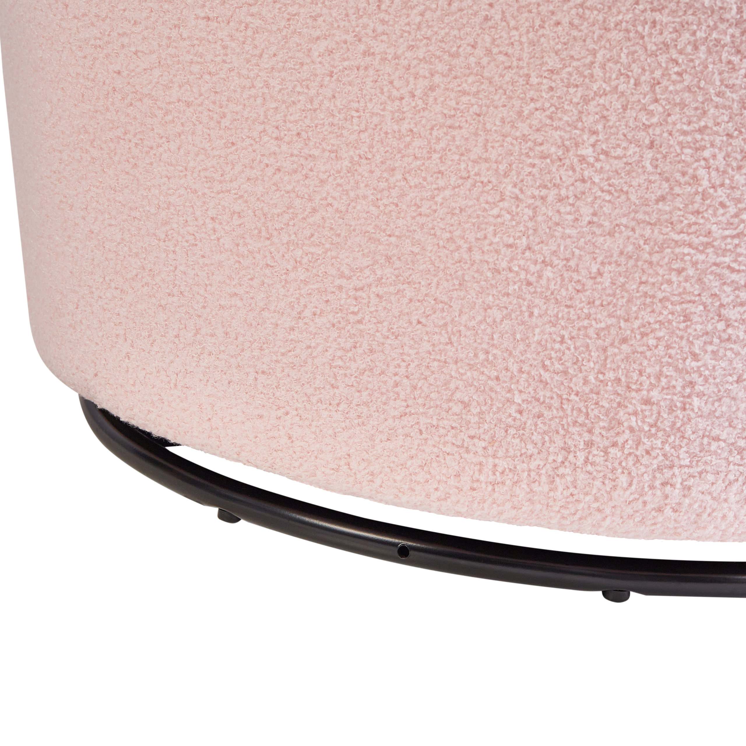 DAVIK Swivel Armchair Boucle Pastel Pink [8]