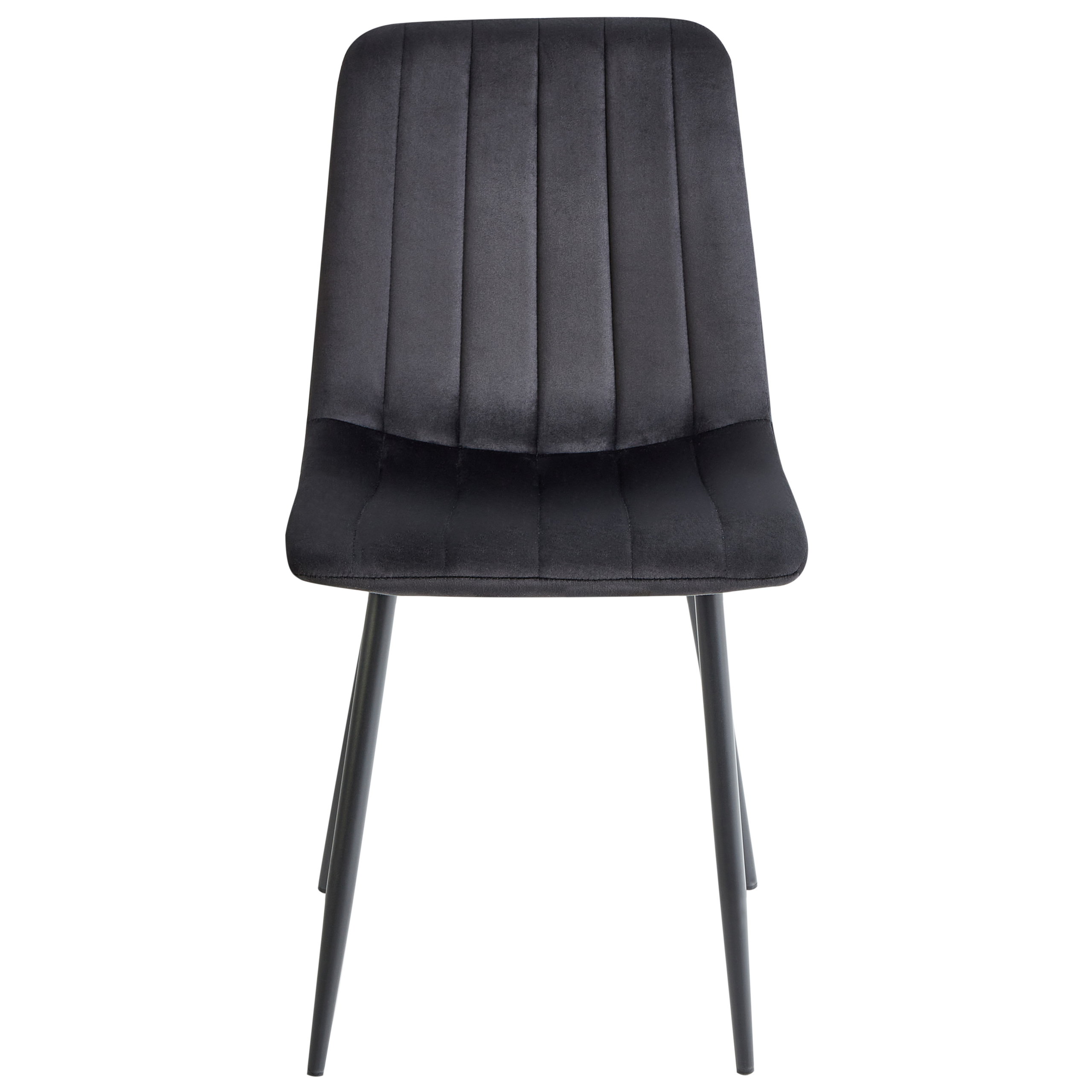 Set of 4 dining chairs KALISPELL Velvet Black [5]