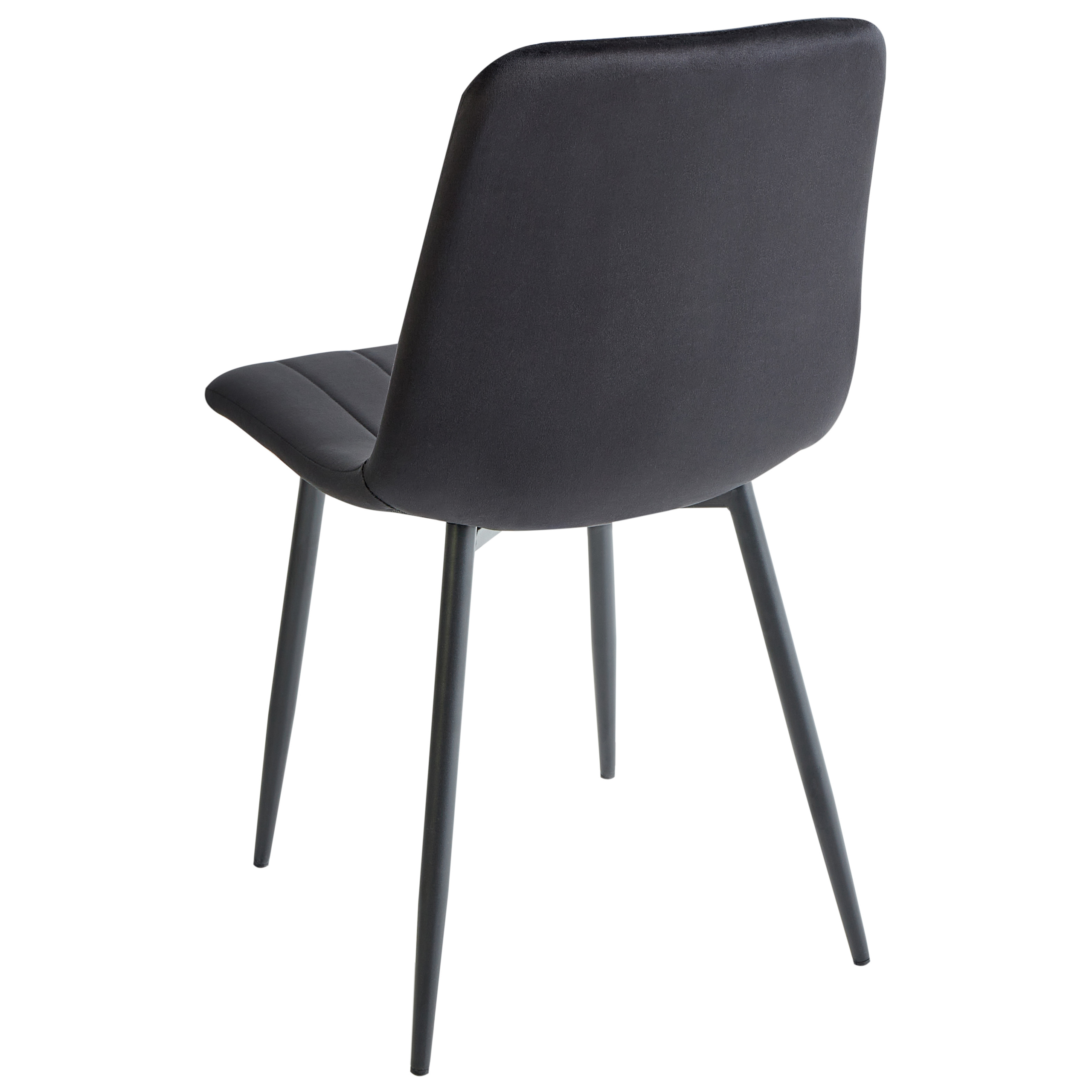 Set of 4 dining chairs KALISPELL Velvet Black [6]