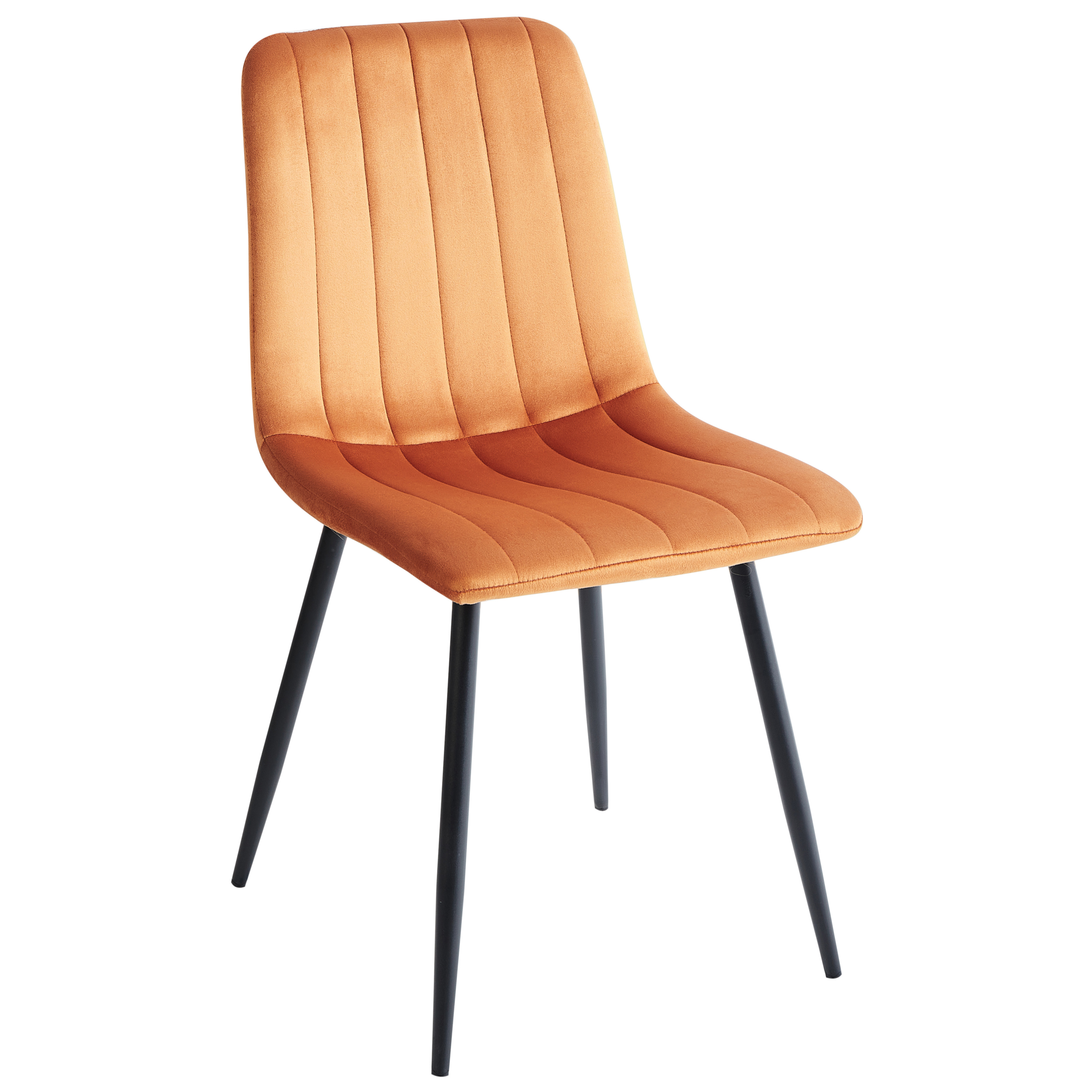 Set de 4 scaune dining KALISPELL Catifea Portocaliu [4]