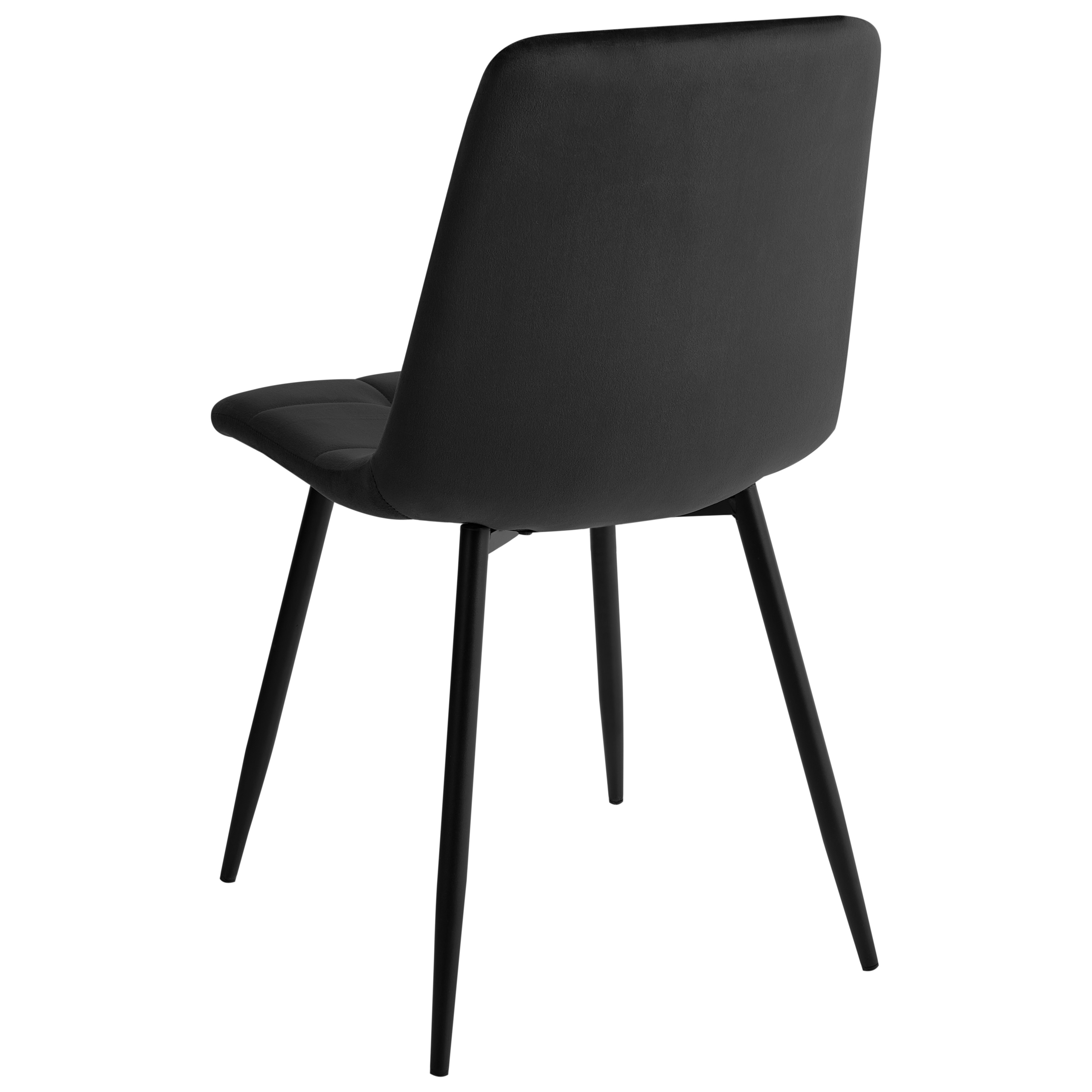 Set de 4 scaune dining POWELL Catifea Negru [6]