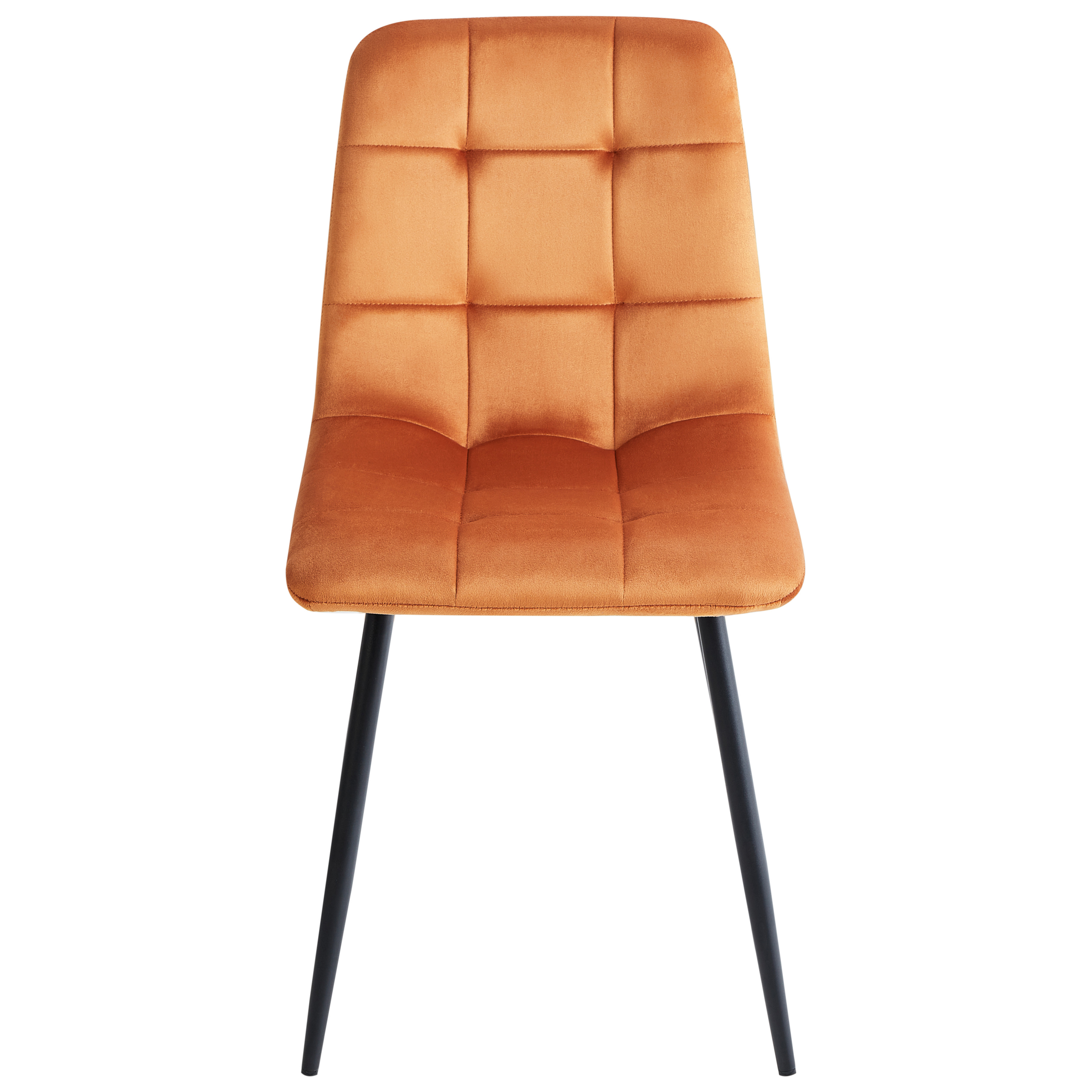 Set of 4 dining chairs POWELL Velvet Orange [5]