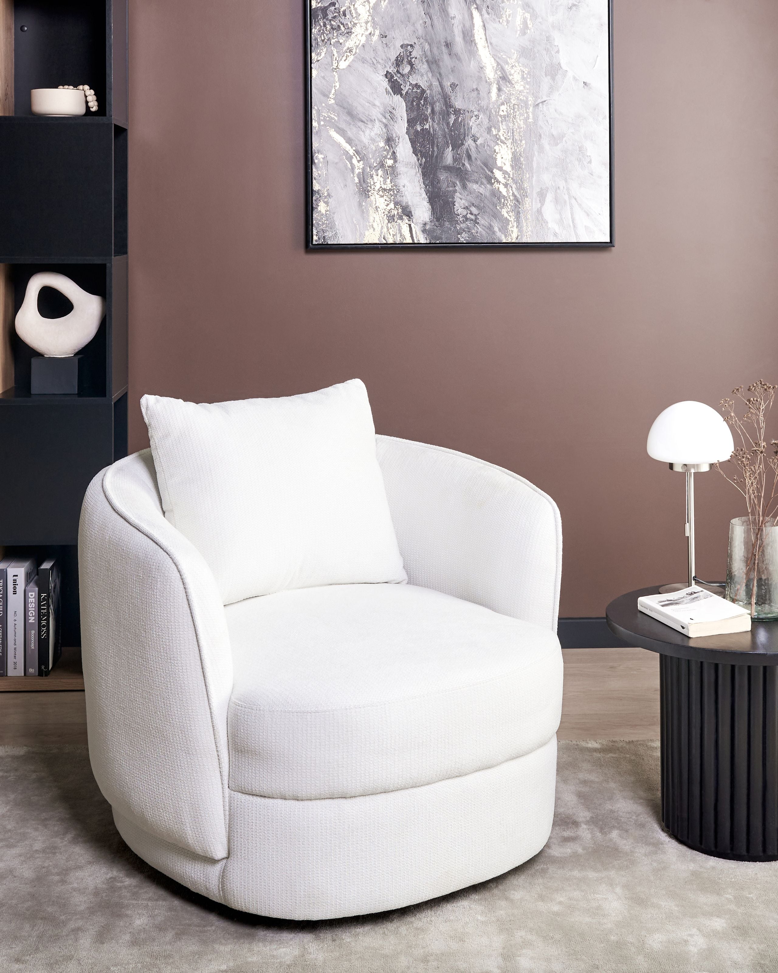 Fotoliu - Swivel armchair ANDALEN Off-white