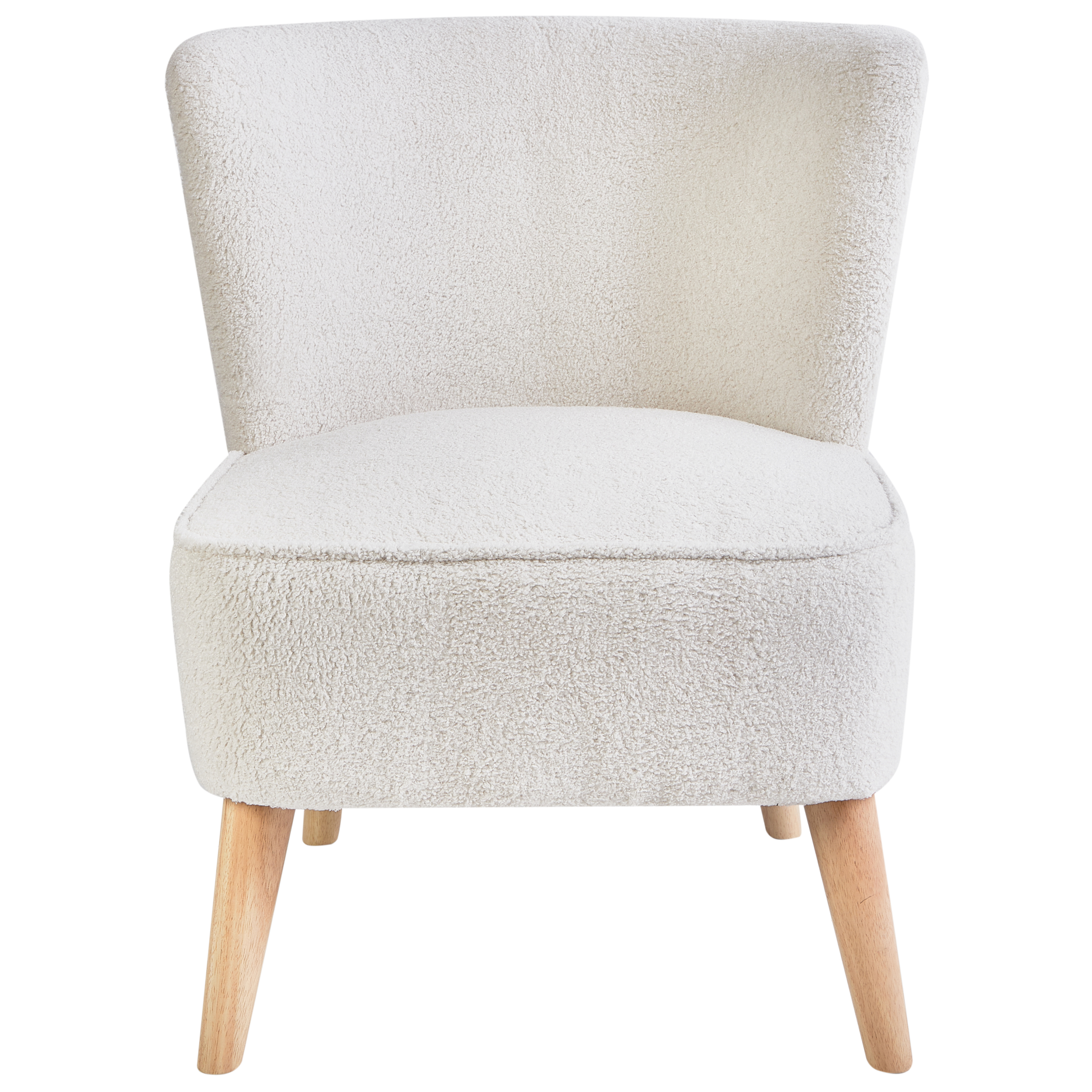 Fotoliu ALVEN Boucle Alb-murdar [5]