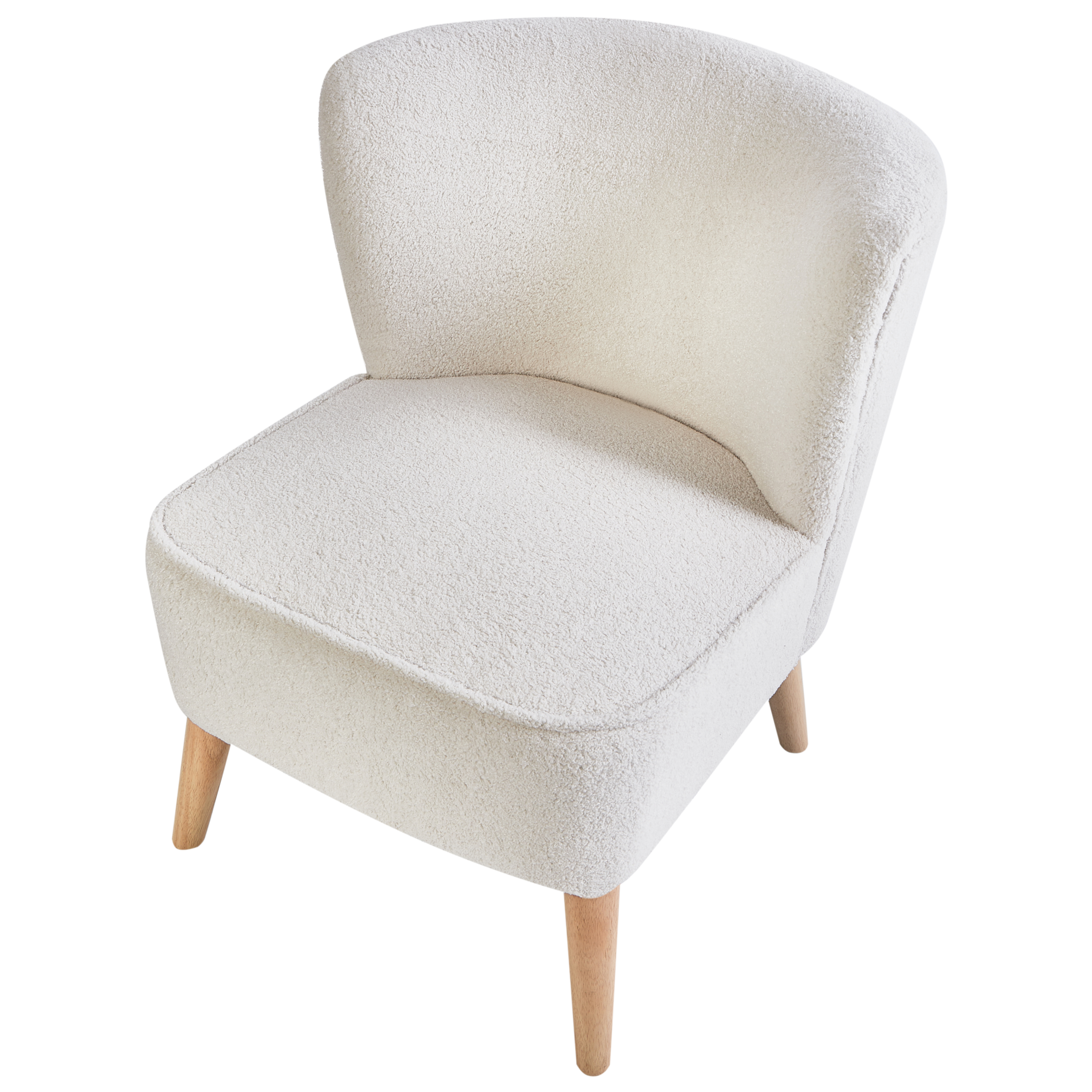 Fotoliu ALVEN Boucle Alb-murdar [6]