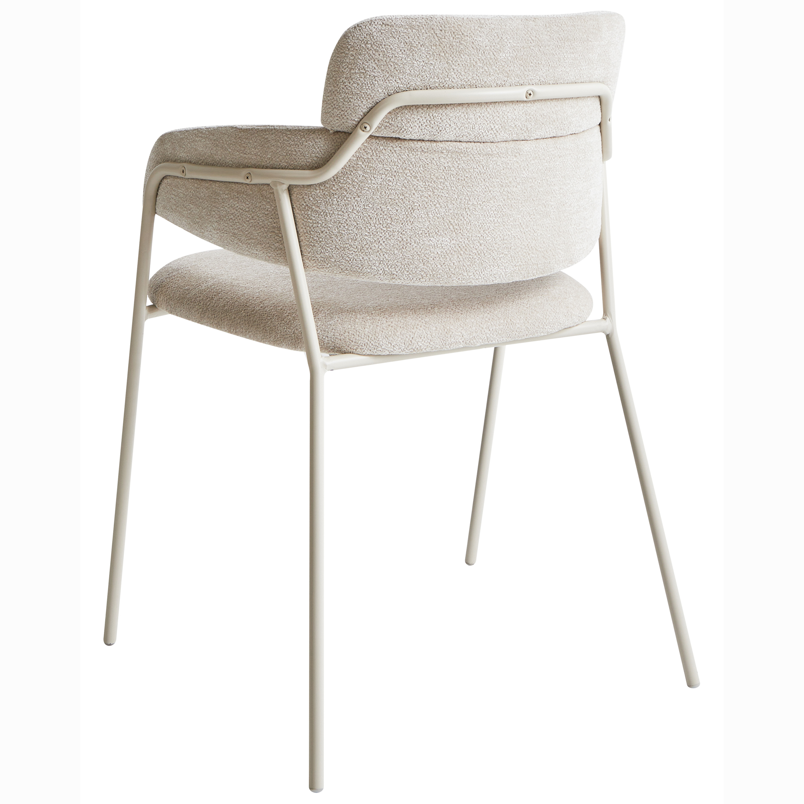 Set of 2 dining chairs PAONIA Chenille Light Beige [5]