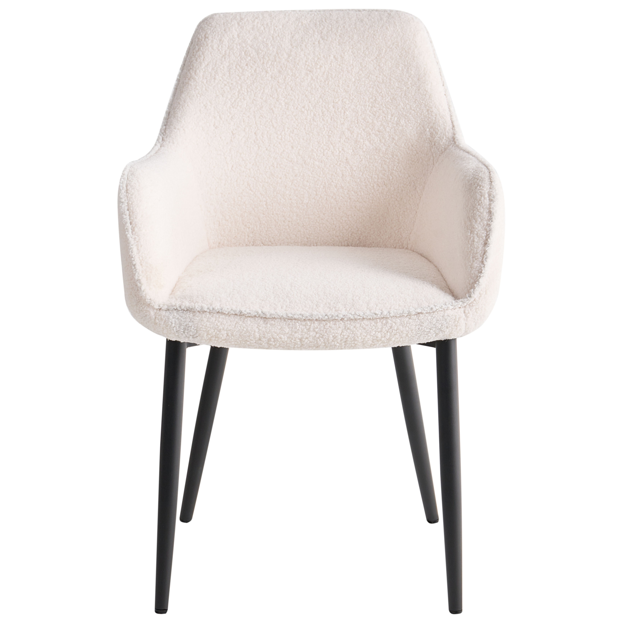 Set de 2 scaune dining ALDEN Boucle Alb [5]