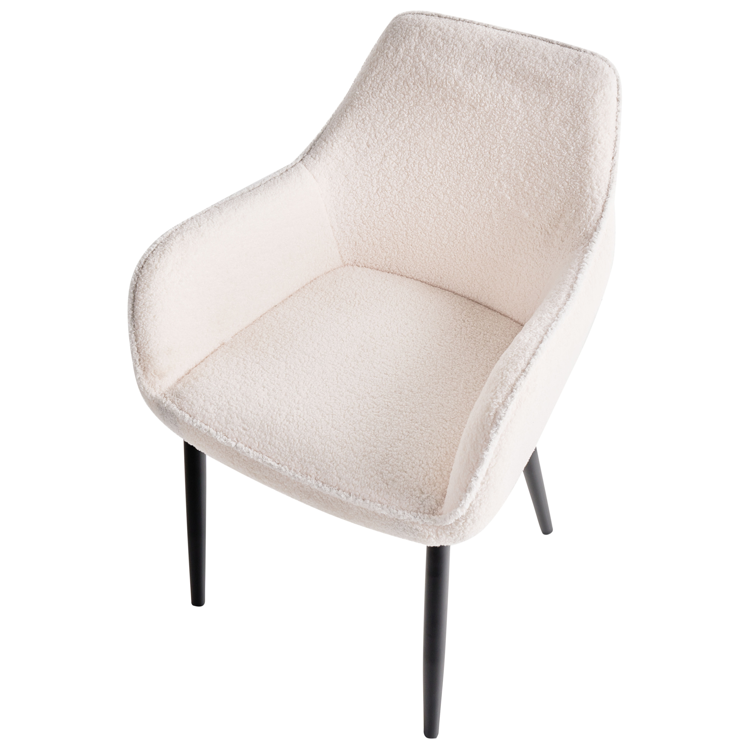 Set de 2 scaune dining ALDEN Boucle Alb [8]