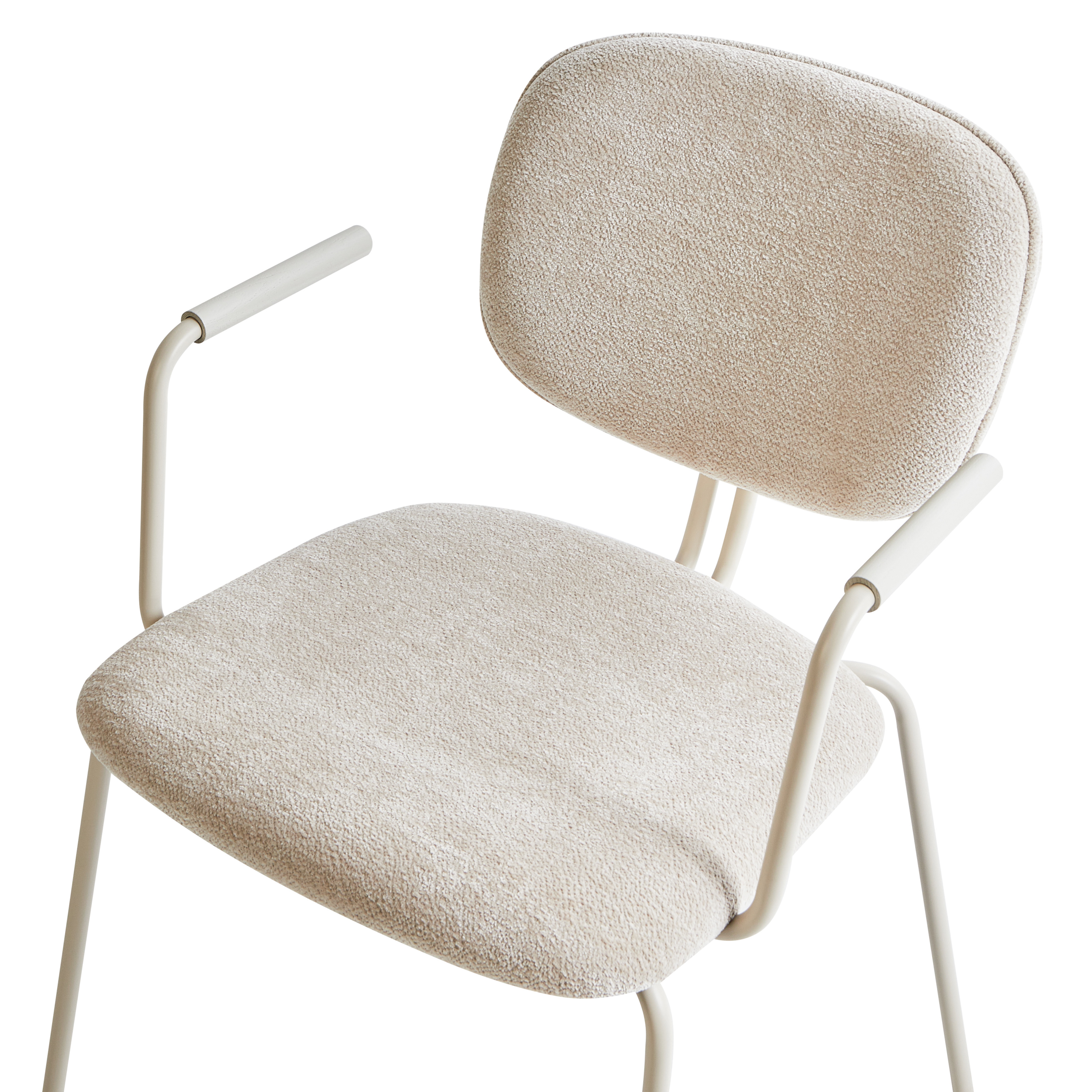 Set de 2 scaune dining CARILLE Chenille Bej deschis [7]