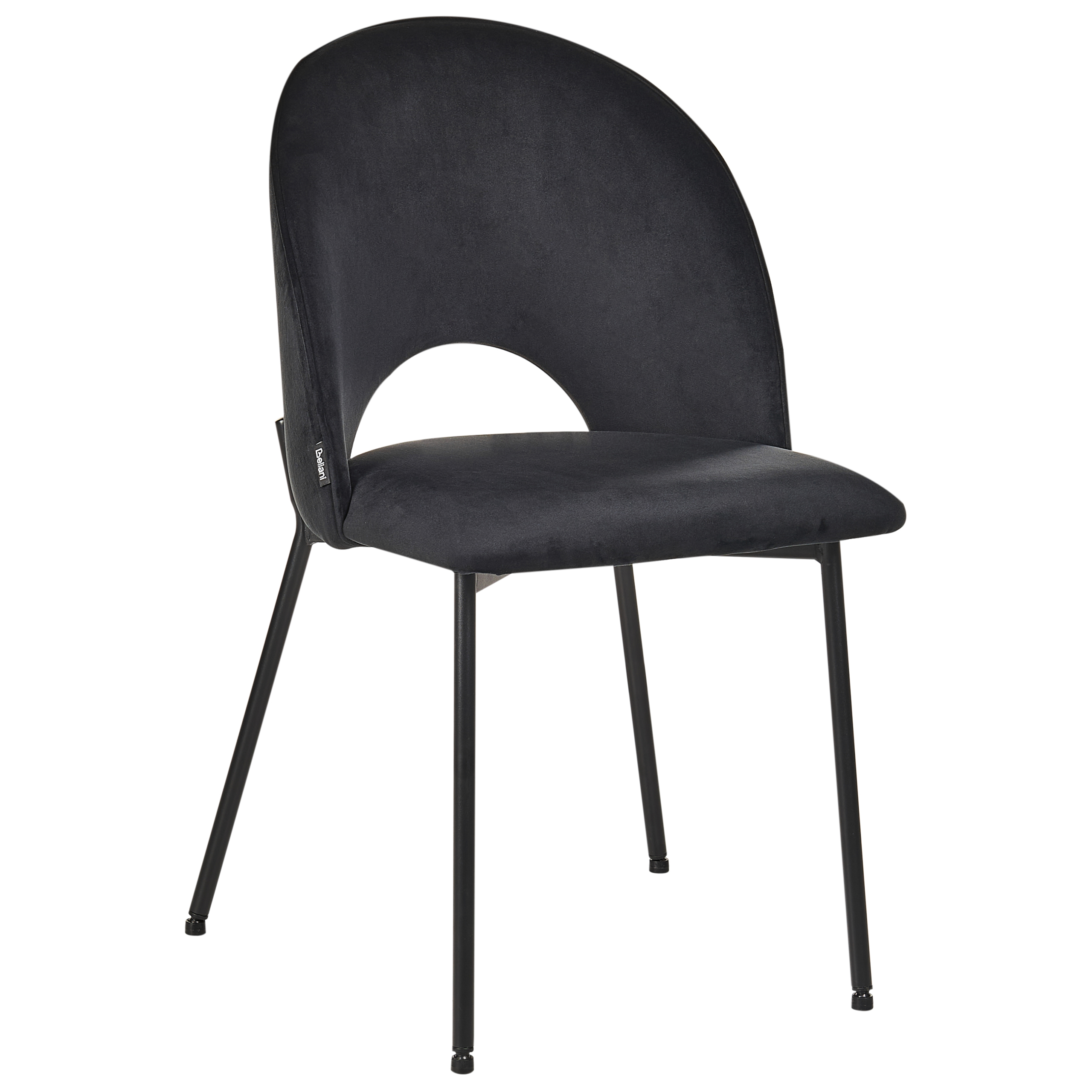 Set of 2 dining chairs COVELO Velvet Black [4]