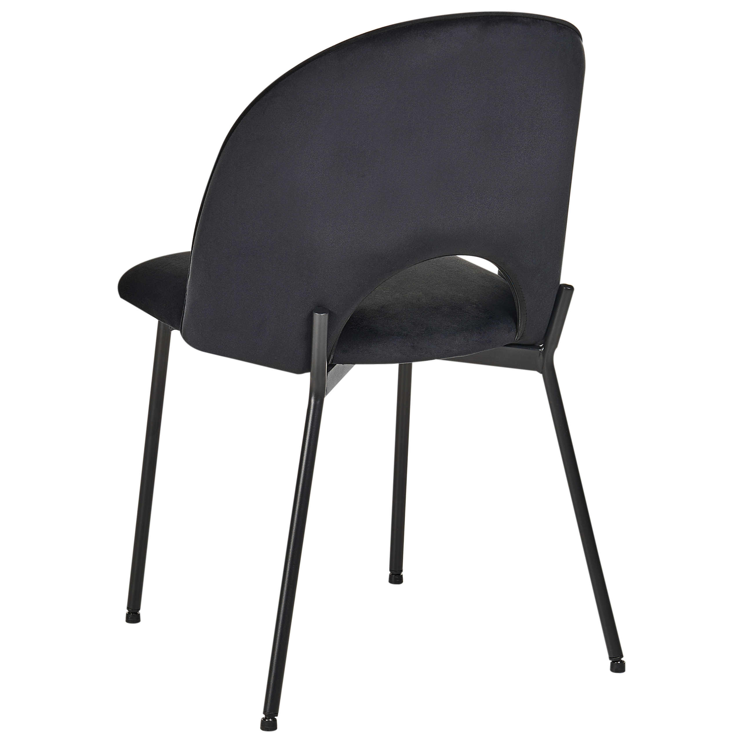 Set of 2 dining chairs COVELO Velvet Black [6]
