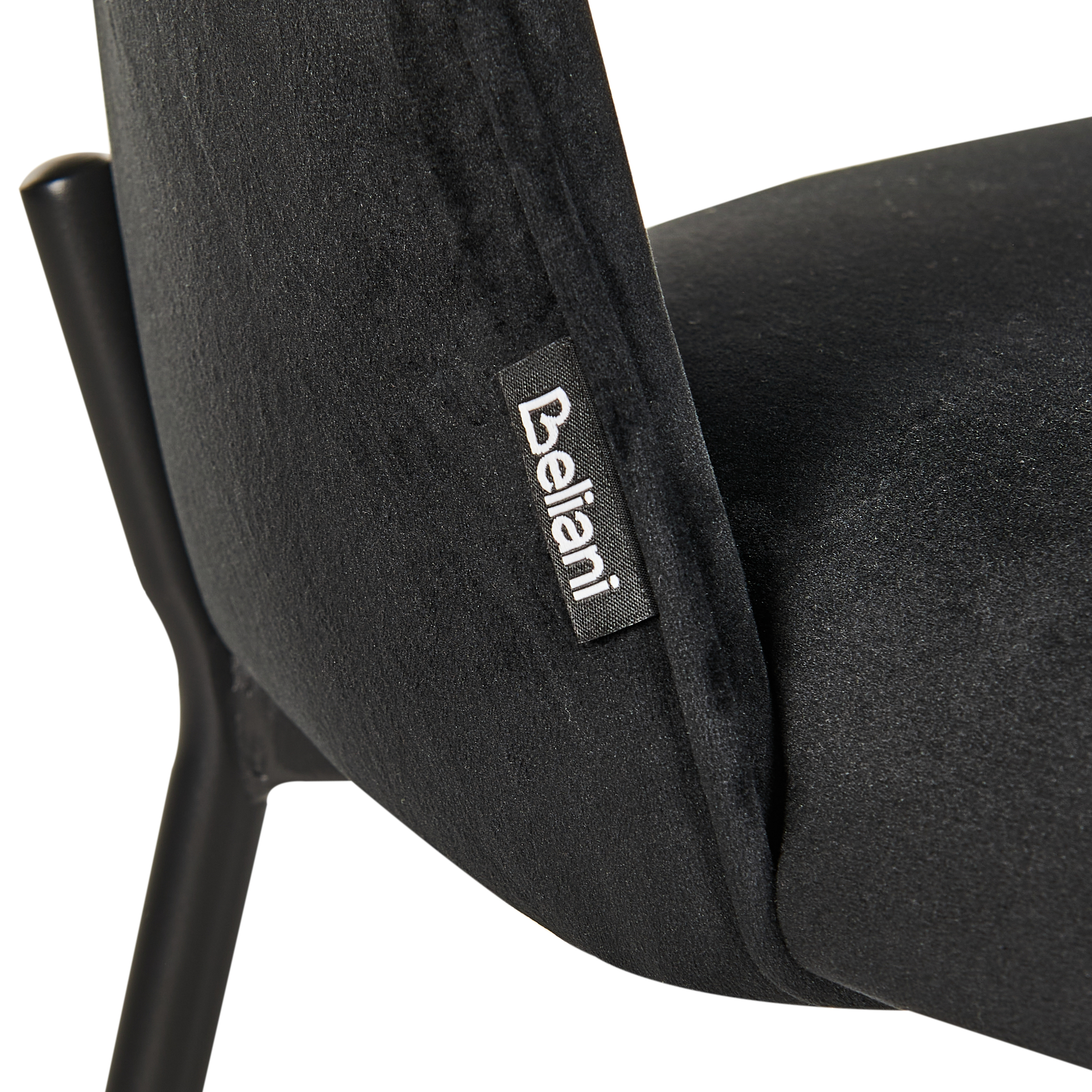 Set of 2 dining chairs COVELO Velvet Black [8]