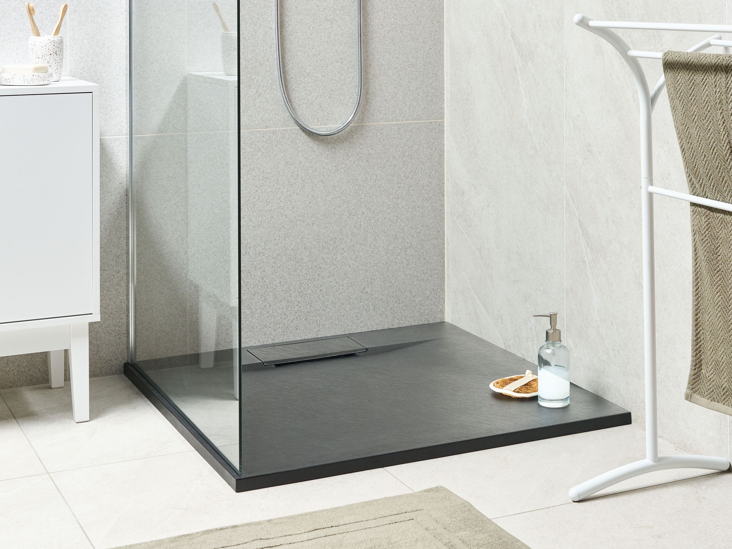 Cabine de dus - AZZURRO shower tray 90 x 90 x 3 cm Black