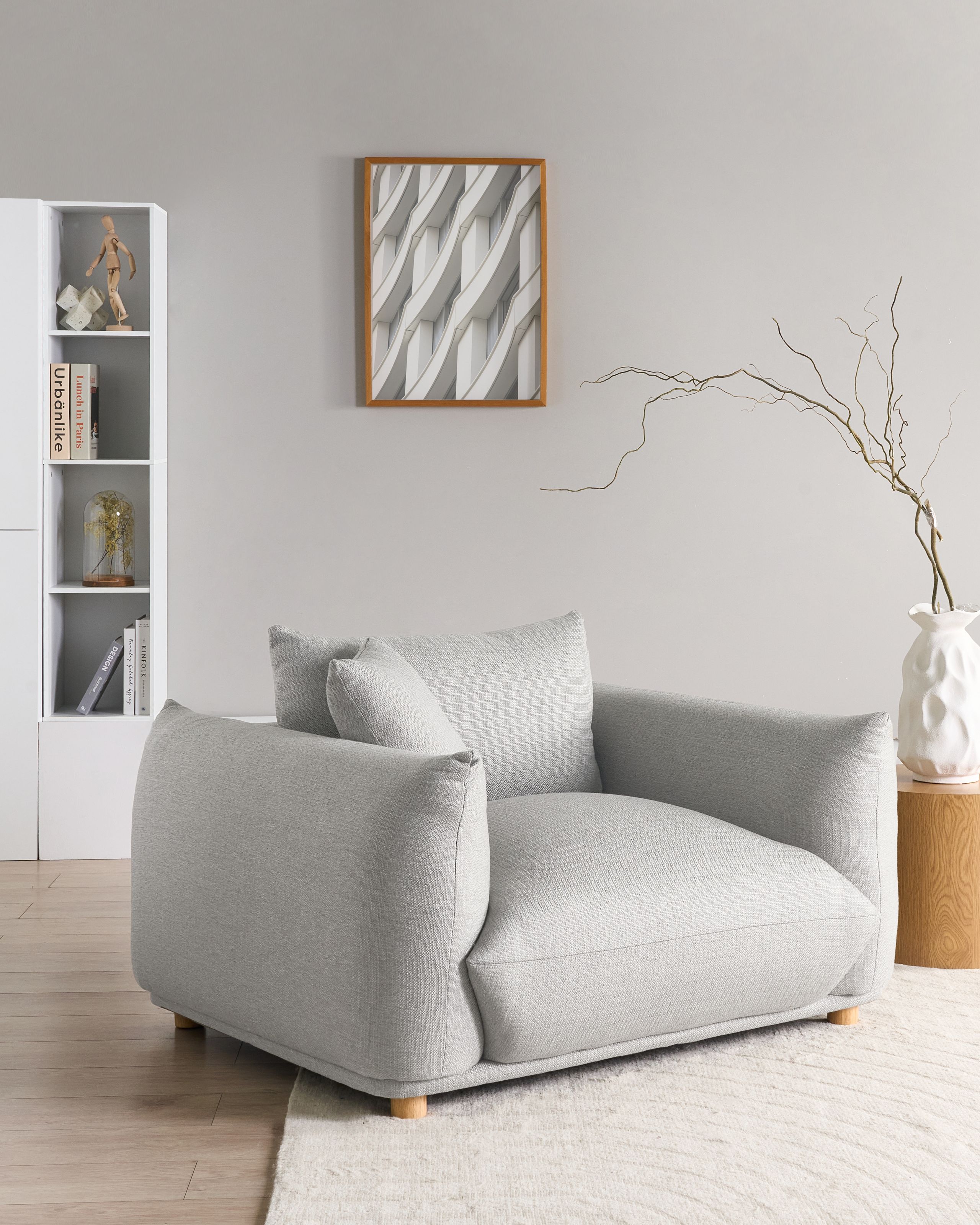 Fotoliu - Fotoliu LUVOS  Gri deschis
