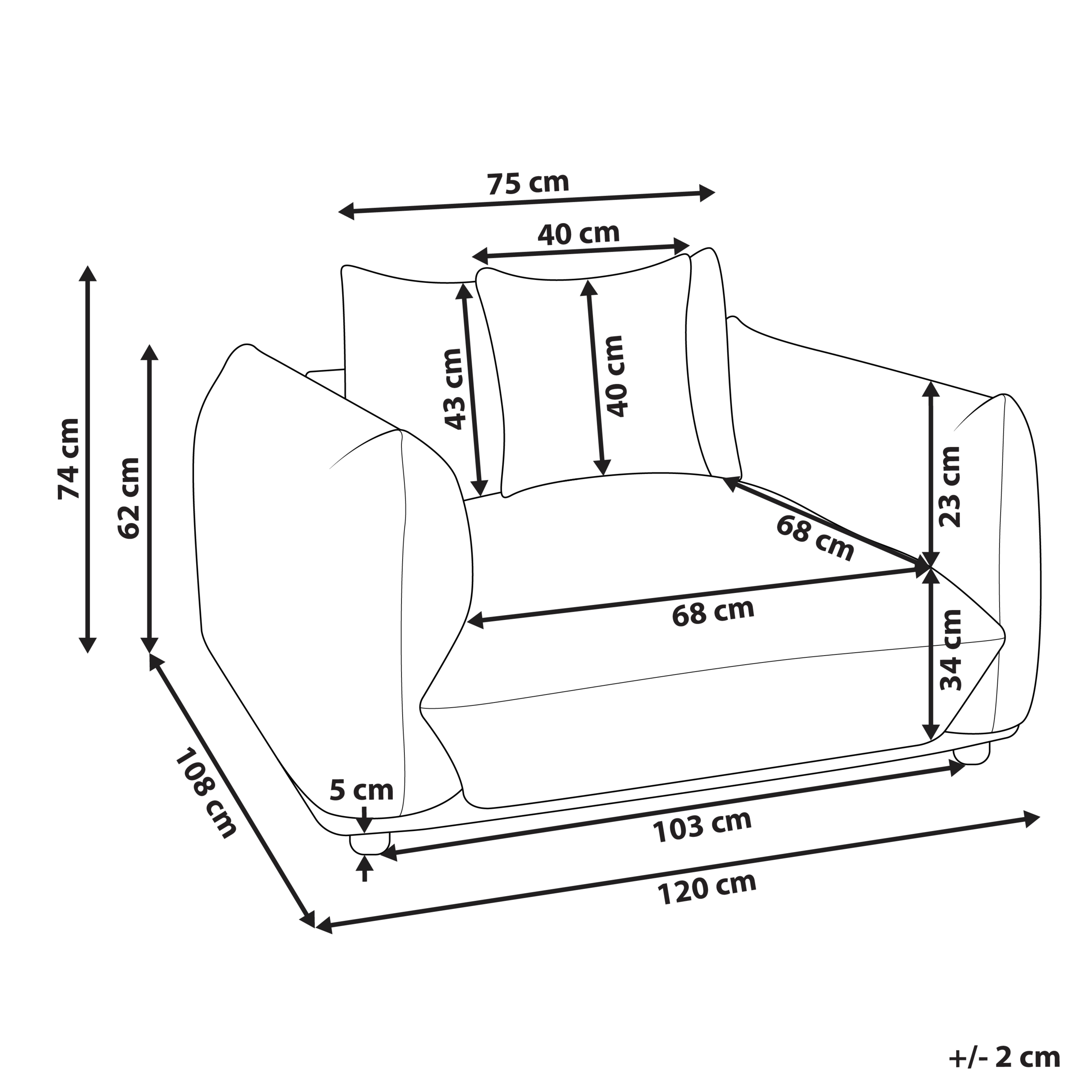 LUVOS armchair Light grey [3]