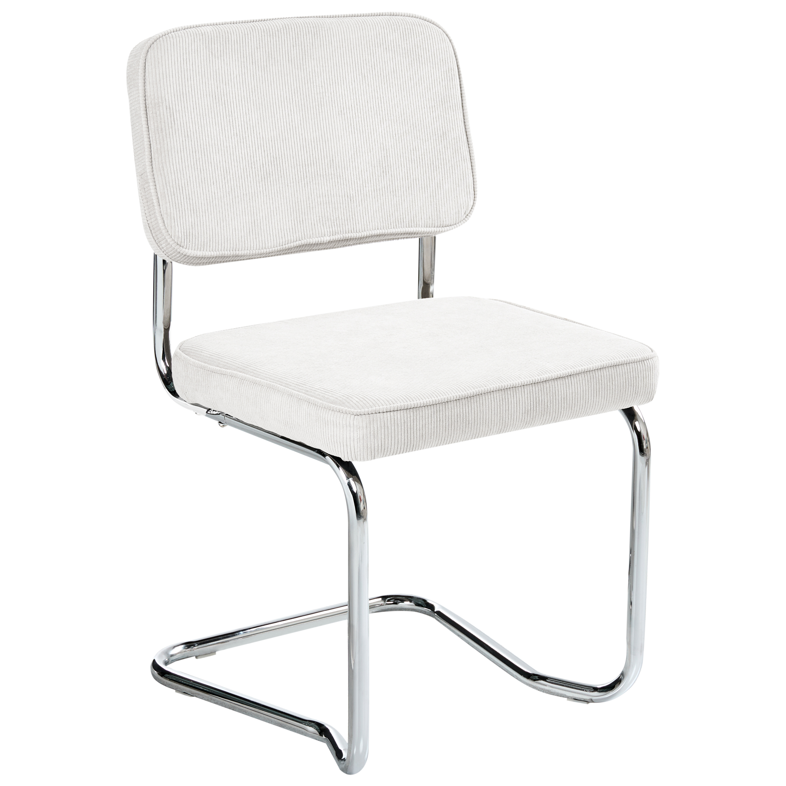Set of 2 dining chairs IRWIN Velvet Off-White [4]