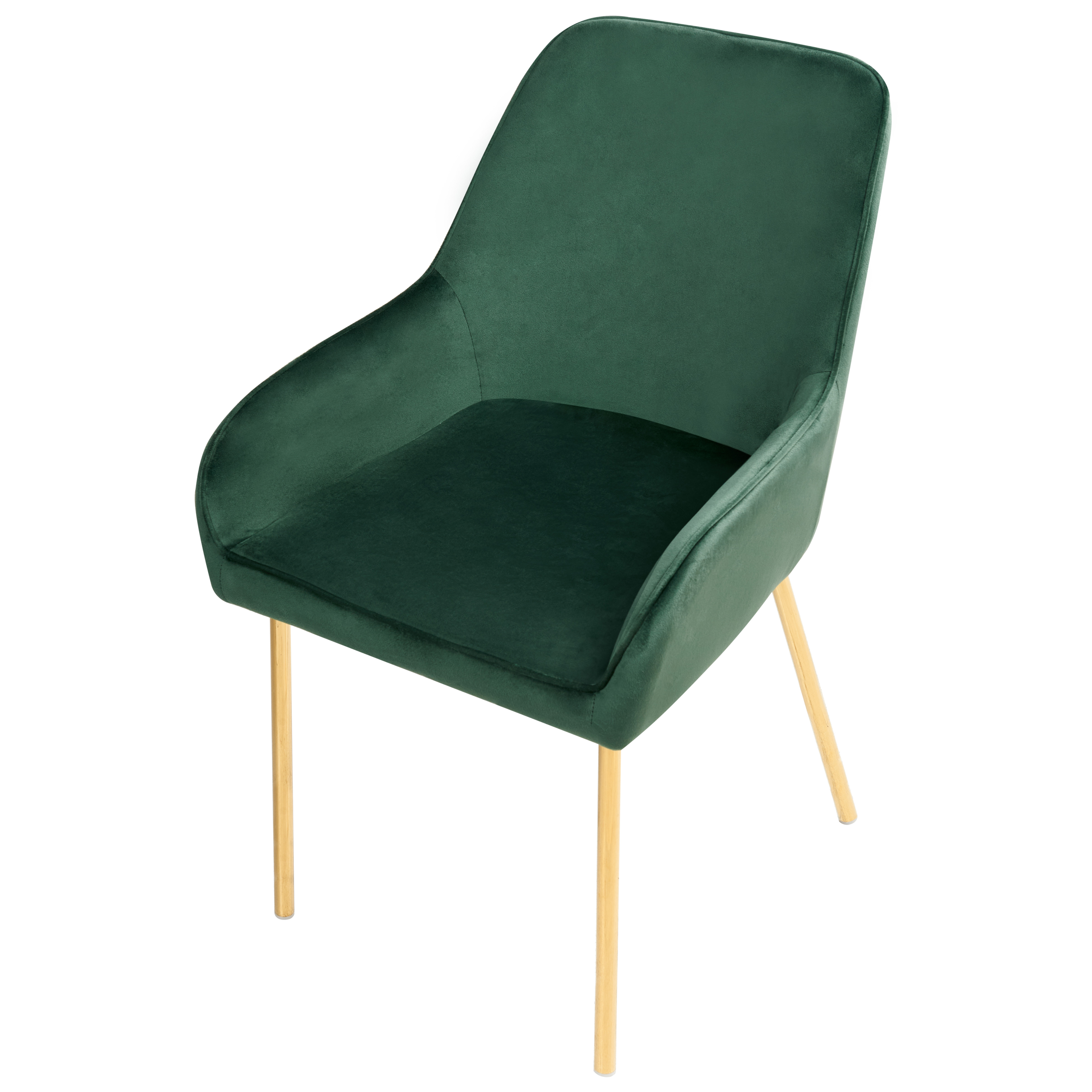 Set of 2 LOVERNA Dining Stools Velvet Green [7]