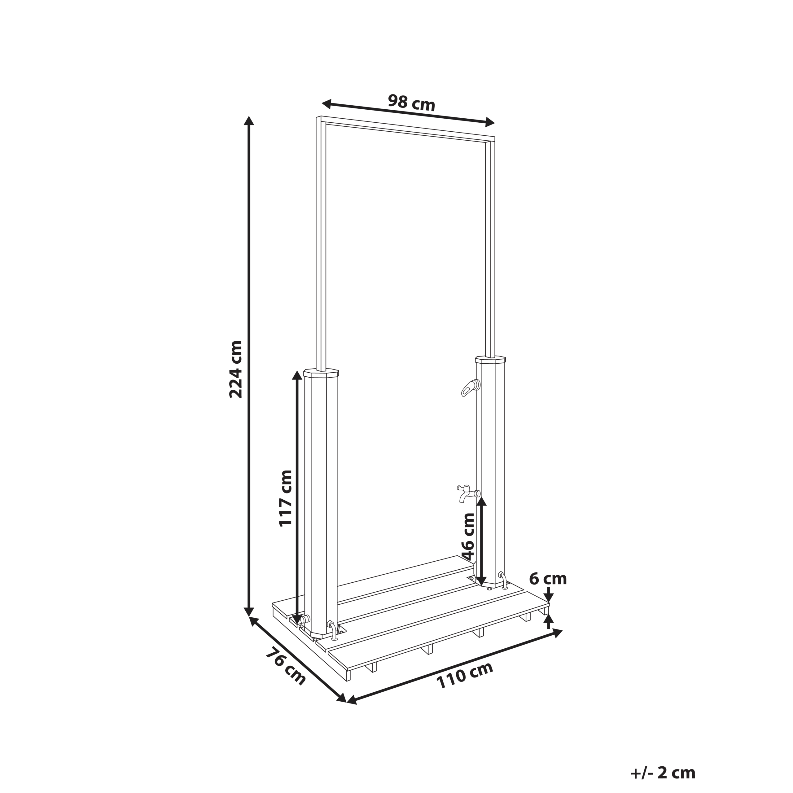 MARACAIBO portable solar garden shower Black [3]