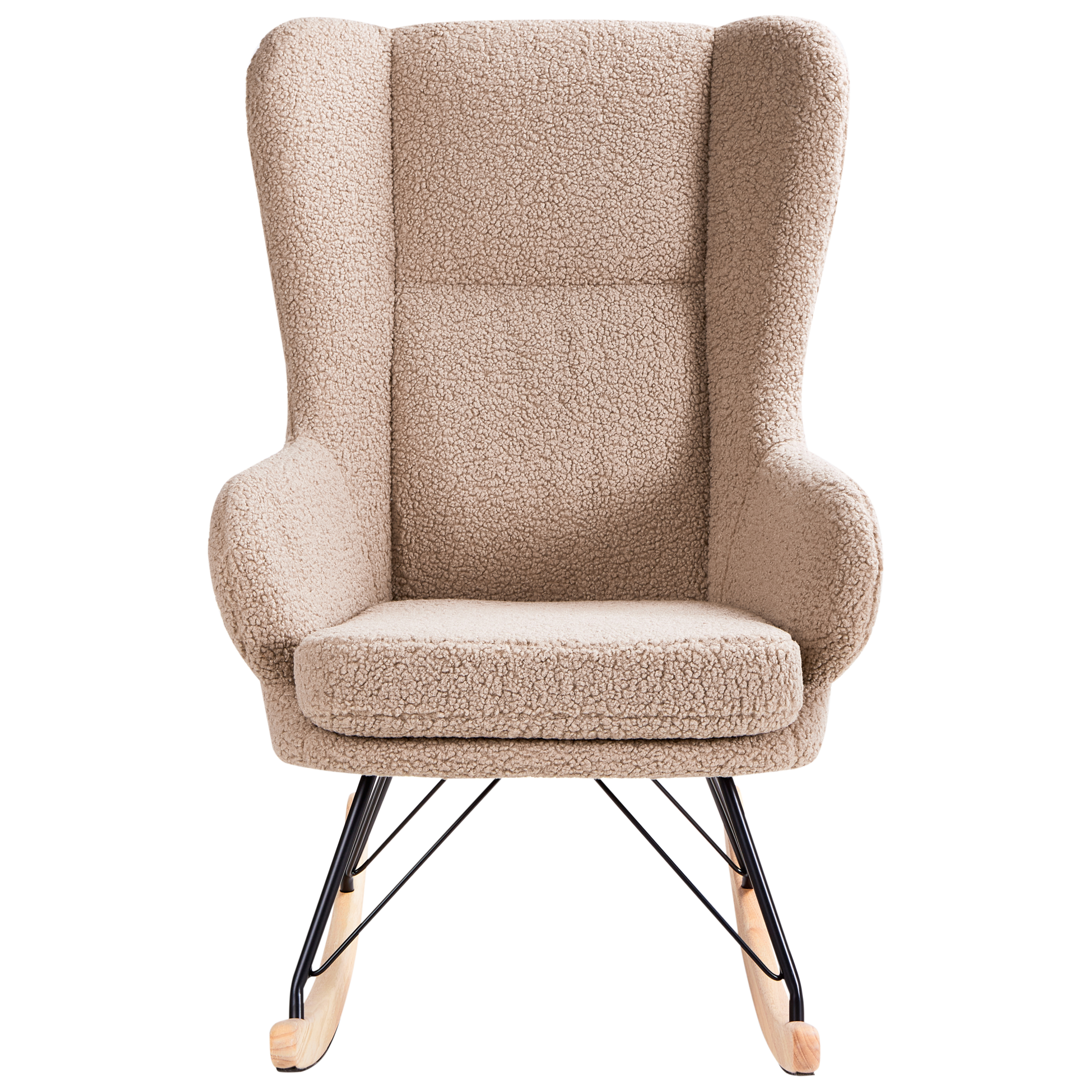 LUOMA Beige Boucle swing chair [4]