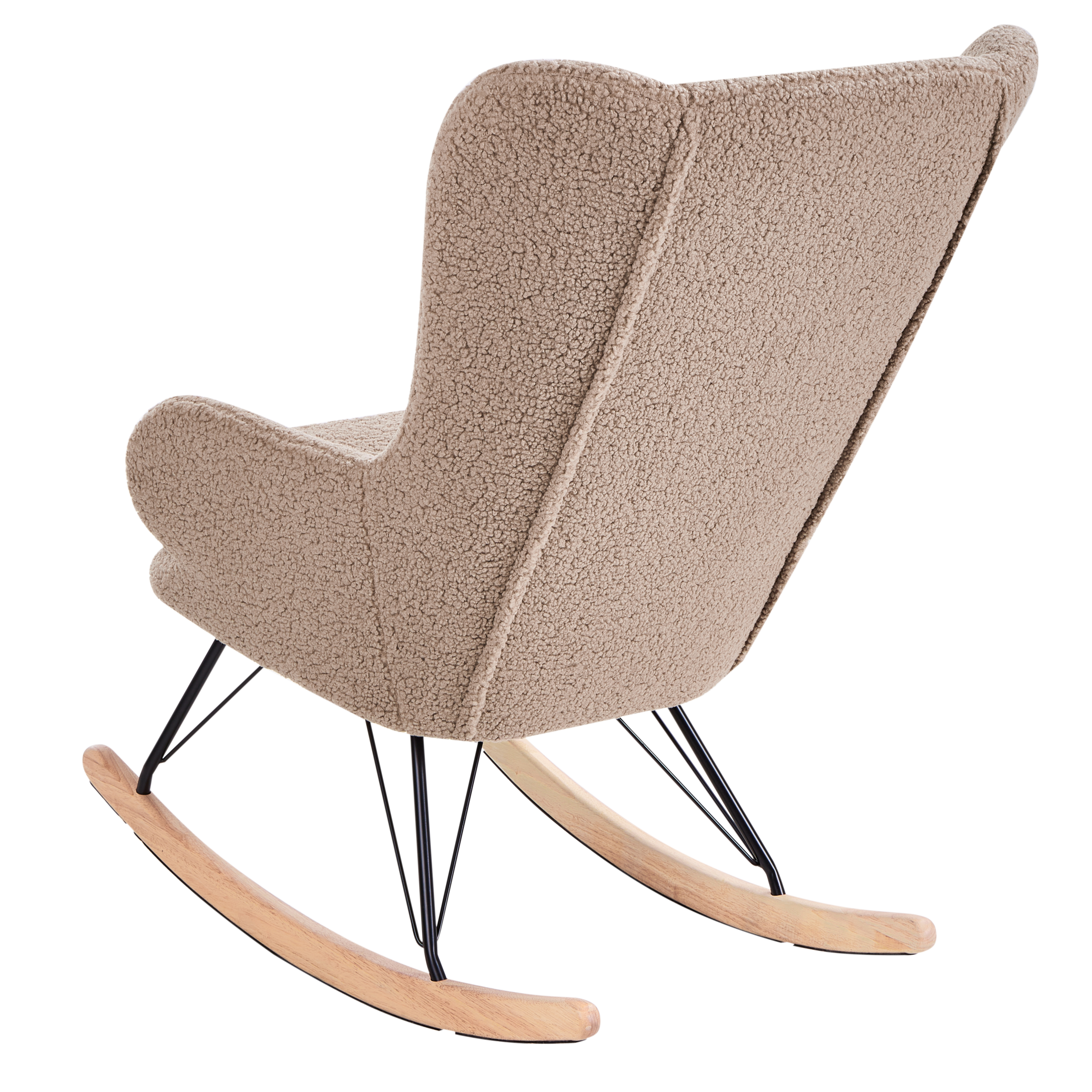 LUOMA Beige Boucle swing chair [5]