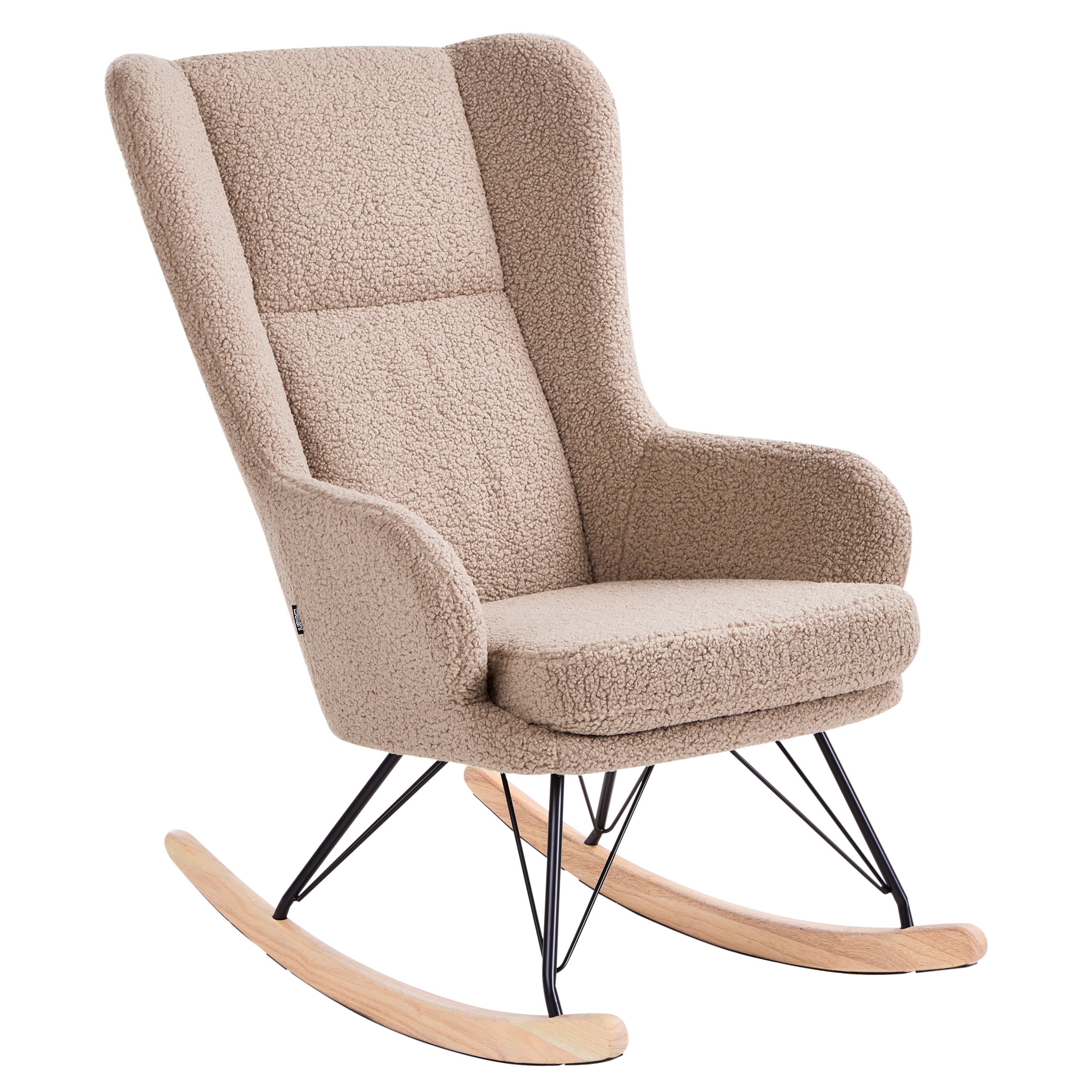 LUOMA Beige Boucle swing chair [6]
