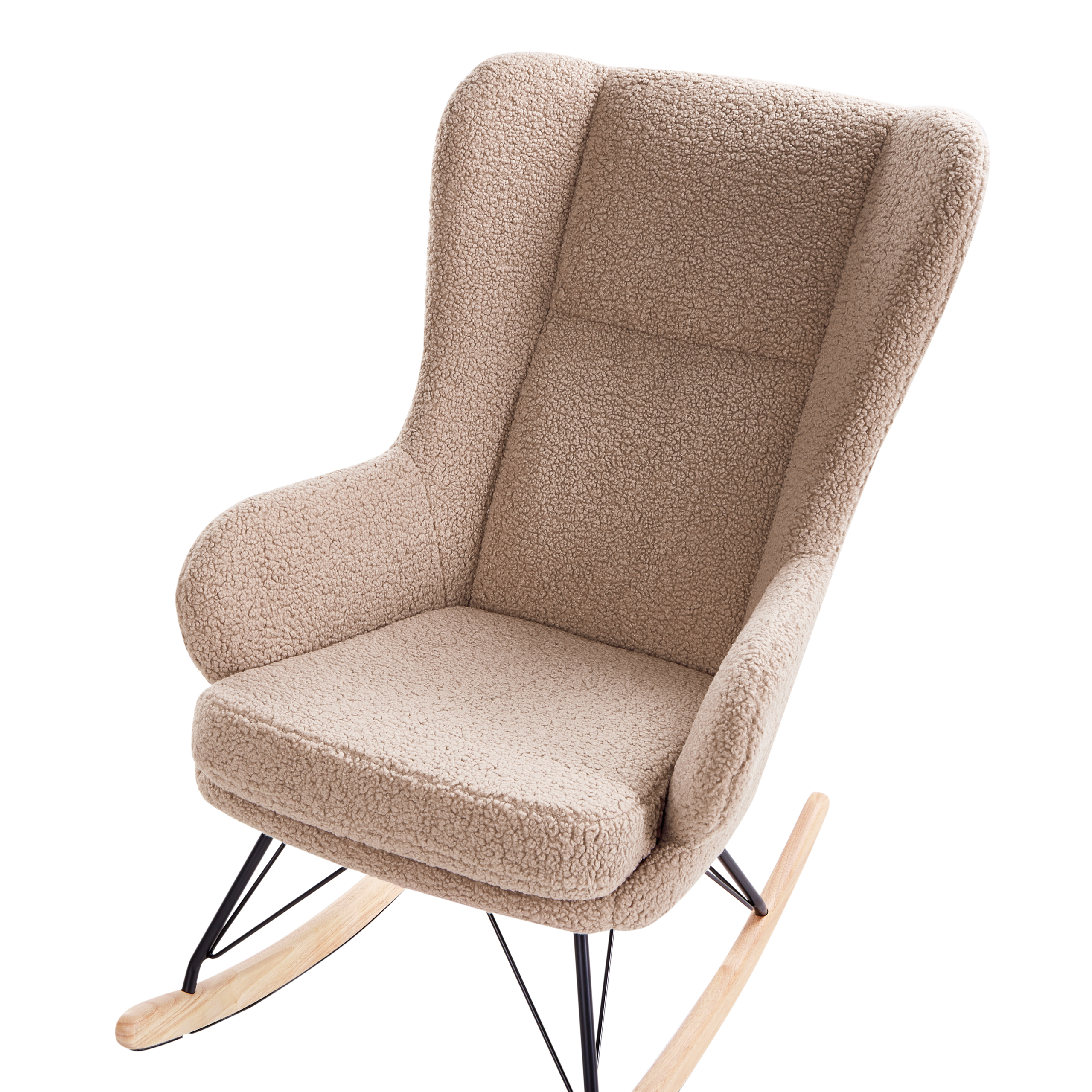 LUOMA Beige Boucle swing chair [7]