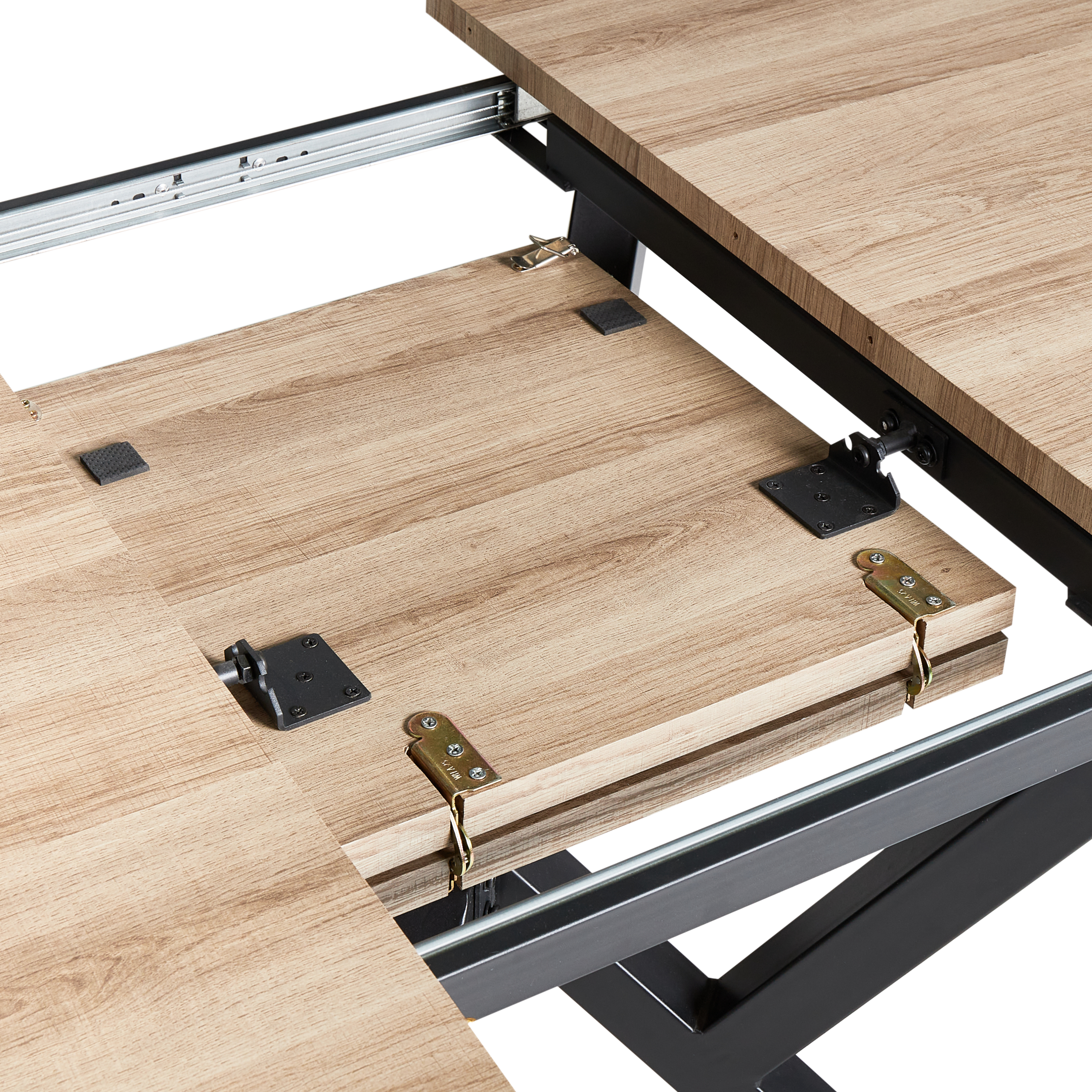 Masă de dining extensibilă ANSELL Maro deschis 160/200 cm 90 cm [7]