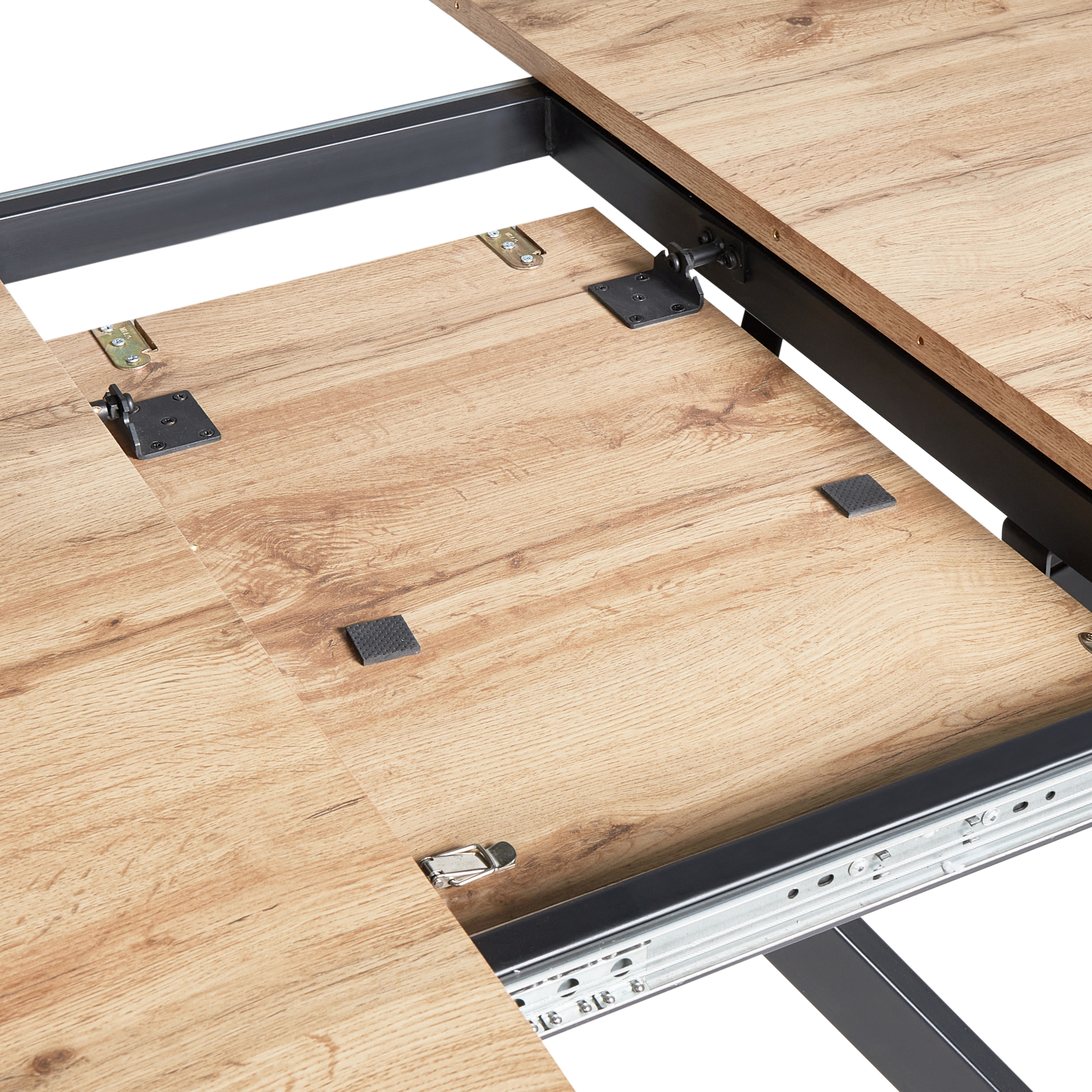 CARLEA extendable dining table Light brown 120/160 cm 120 cm [7]