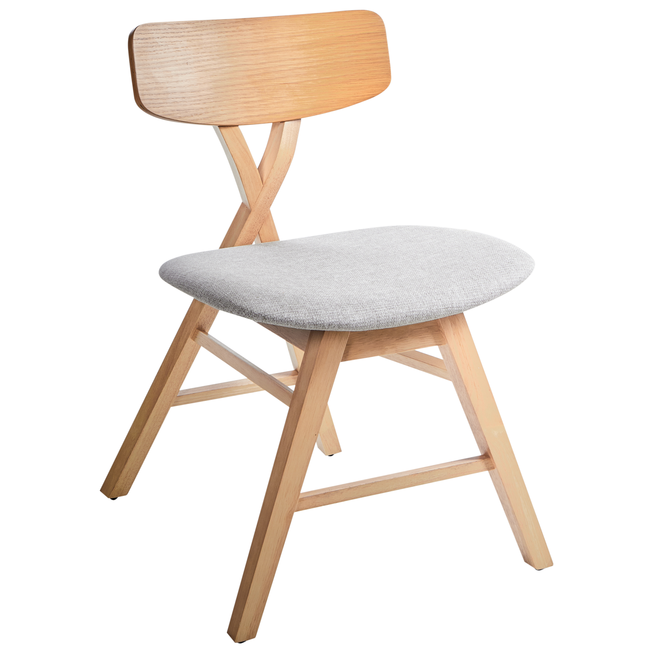 Set of 2 dining chairs LELAND Wood Light Brown [4]