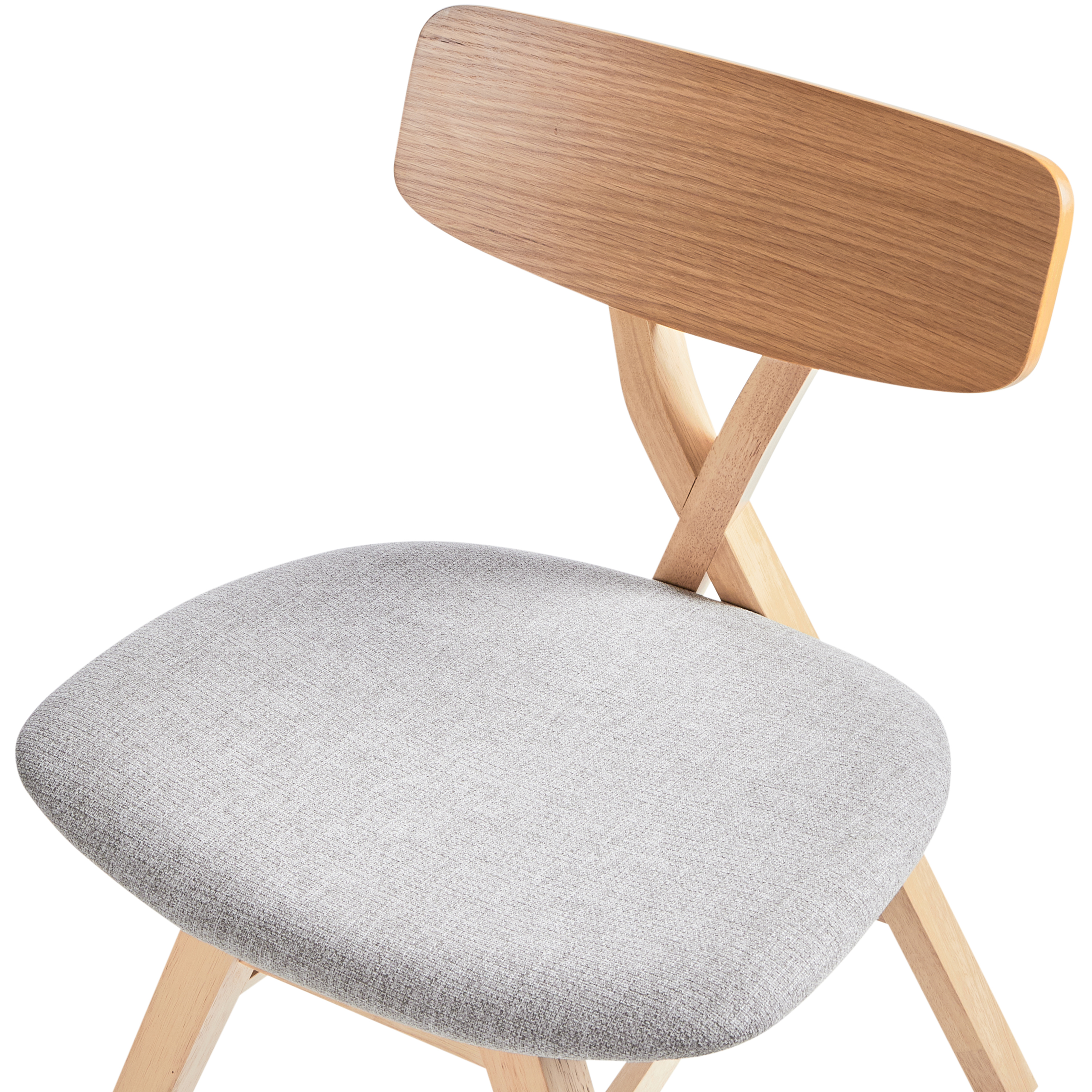 Set of 2 dining chairs LELAND Wood Light Brown [7]